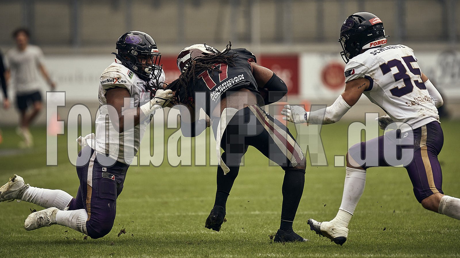 Das Halbfinale der European League of Football (ELF) Season 2023 Rhein Fire vs. Frankfurt Galaxy am 17.09.2023 im Stadion Schauinsland-Reisen-Arena, Margaretenstraße 5-7, 47055 Duisburg. Punkte Endstand 42 : 23. 
Bildnummer: 2023-09-17_1294 - FrankfurtGalaxy@RheinFire
