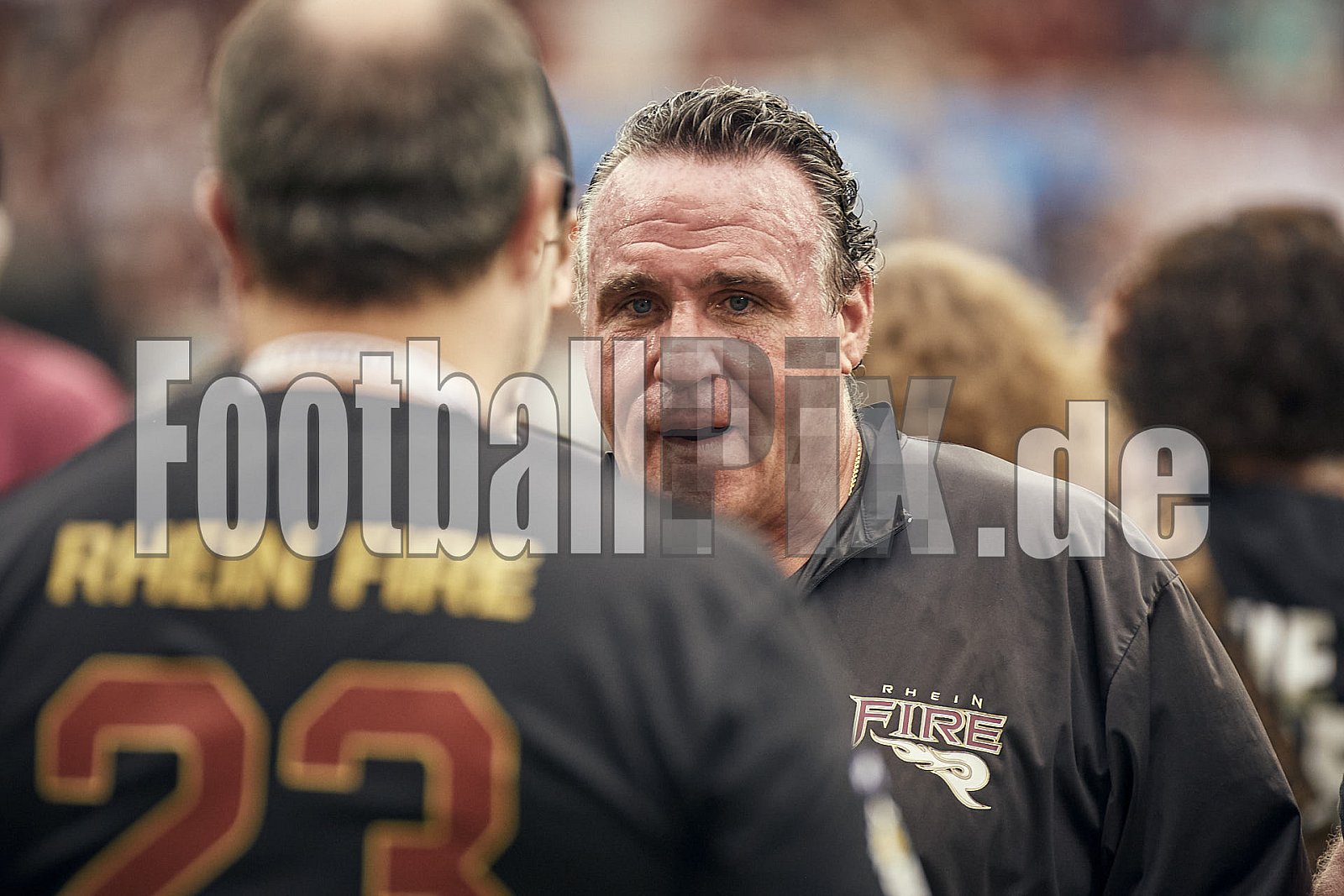 Das Halbfinale der European League of Football (ELF) Season 2023 Rhein Fire vs. Frankfurt Galaxy am 17.09.2023 im Stadion Schauinsland-Reisen-Arena, Margaretenstraße 5-7, 47055 Duisburg. Punkte Endstand 42 : 23. 
Bildnummer: 2023-09-17_1626 - FrankfurtGalaxy@RheinFire