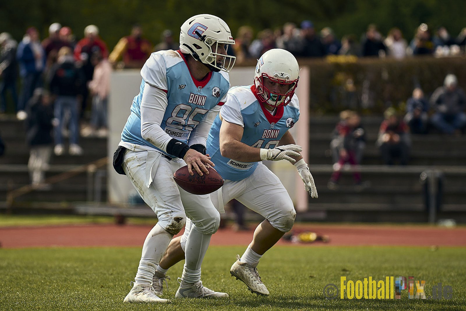 Spiel der Regionalliga AFCV NRW Season 2024 Troisdorf Jets vs. Bonn Gamecocks am 21.04.2024 im Aggerstadion Troisdorf, Punkte Endstand 28 : 07.
[Bildnummer: 2024-04-21_191] - TroisdorfJetsVsBonnGamecocks