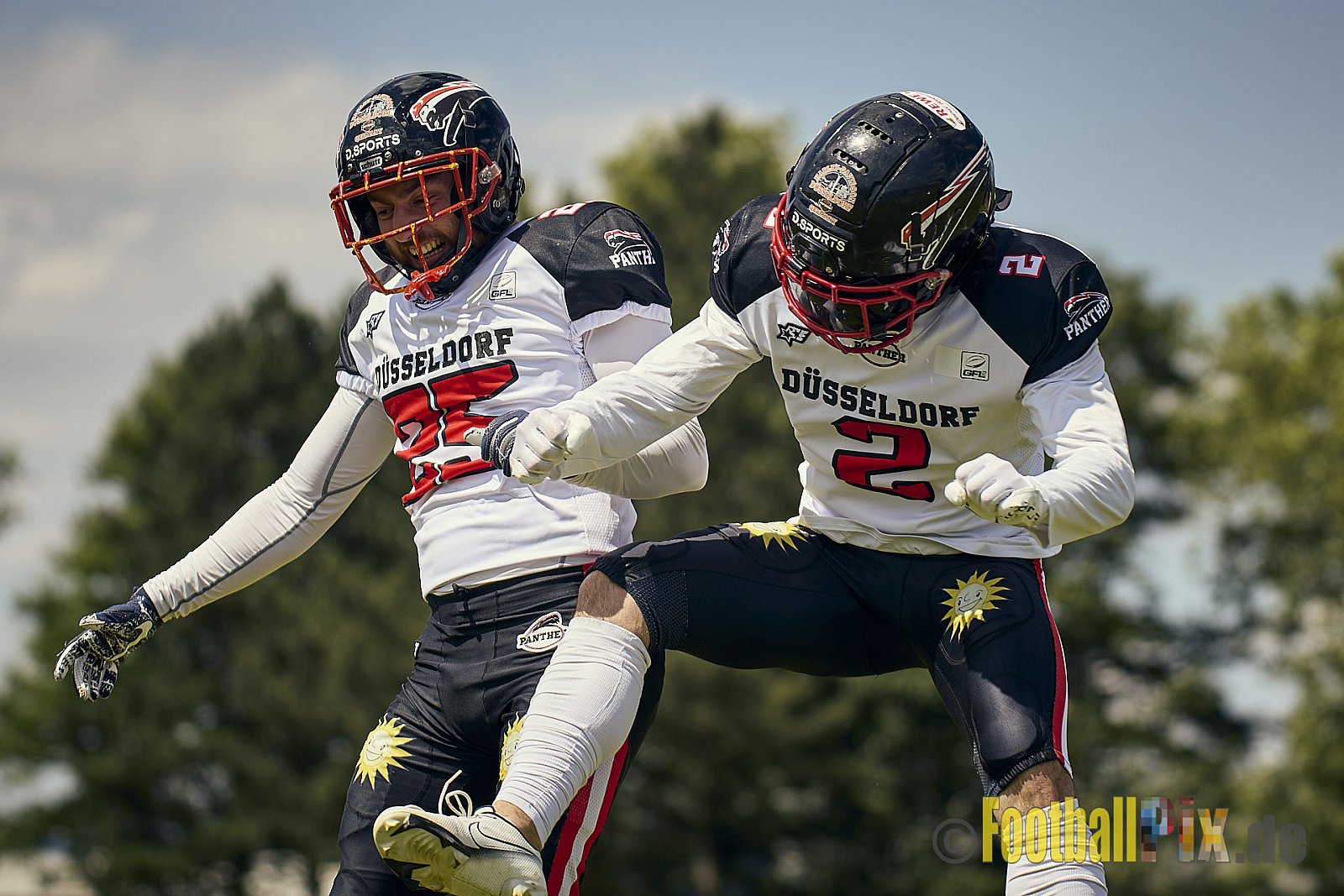 GFL2 Season 2024 Düsseldorf Panther vs. Bielefeld Bulldogs am 09.06.2024 im Bezirks Sportanlage Benrath, Nürnberger Straße, Benrath, Stadtbezirk 9, Dusseldorf, North Rhine – Westphalia, 40599, Germany. Punkte Endstand 30 : 0. - DPantherVsBielefeldBulldogs