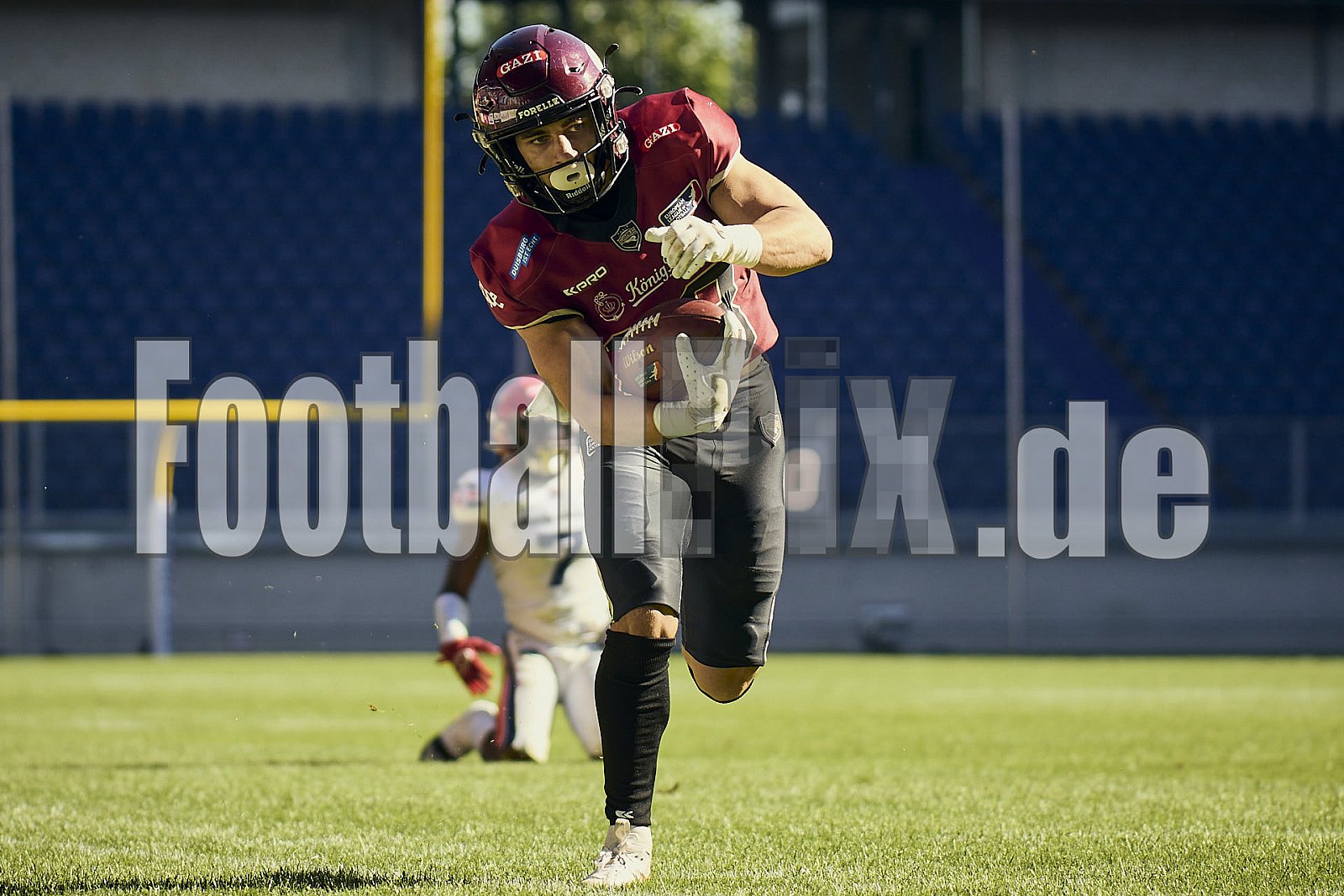 12.Spielwoche der European League of Football (ELF) Season 2024 Hamburg Sea Devils at Rhein Fire am 11.08.2024 im Stadion Schauinsland-Reisen-Arena, 5-7, Margaretenstraße, Neudorf-Süd, Duisburg-Mitte, Duisburg, North Rhine-Westphalia, 47055, Germany. Spiel Endstand 02 : 51. Bildnummer: 2024-08-11_0367 - Elf HamburgSeaDevilsAtRheinFire
