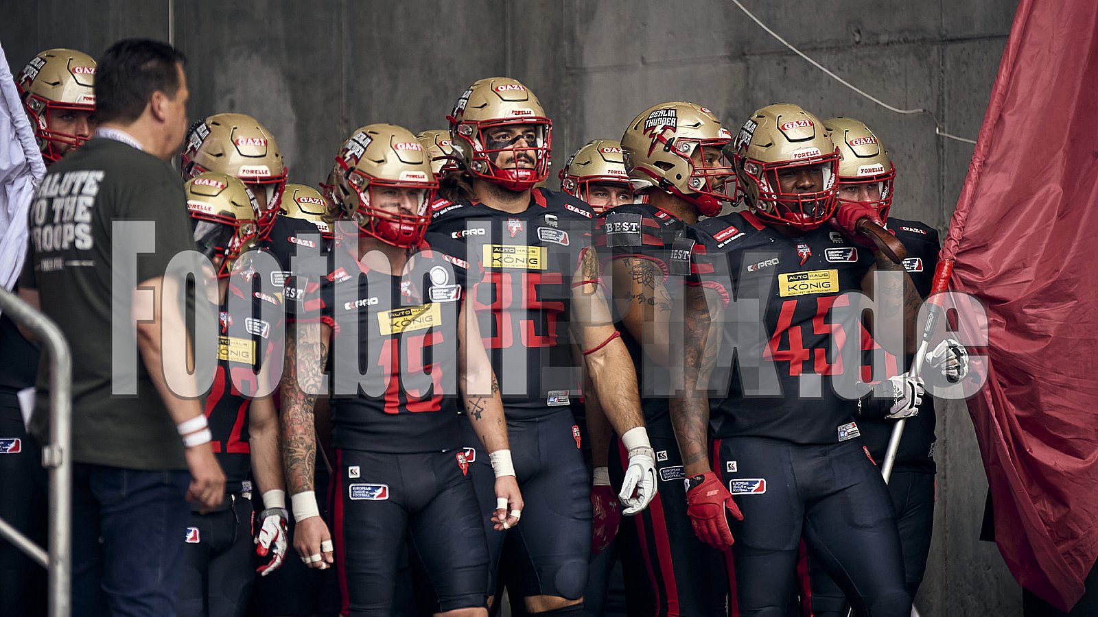 13.Spielwoche der European League of Football (ELF) Season 2024 Berlin Thunder at Rhein Fire am 18.08.2024 im Stadion . Spiel Endstand 14 : 47. Bildnummer: 2024-08-18_0186 - Elf BerlinThunderAtRheinFire