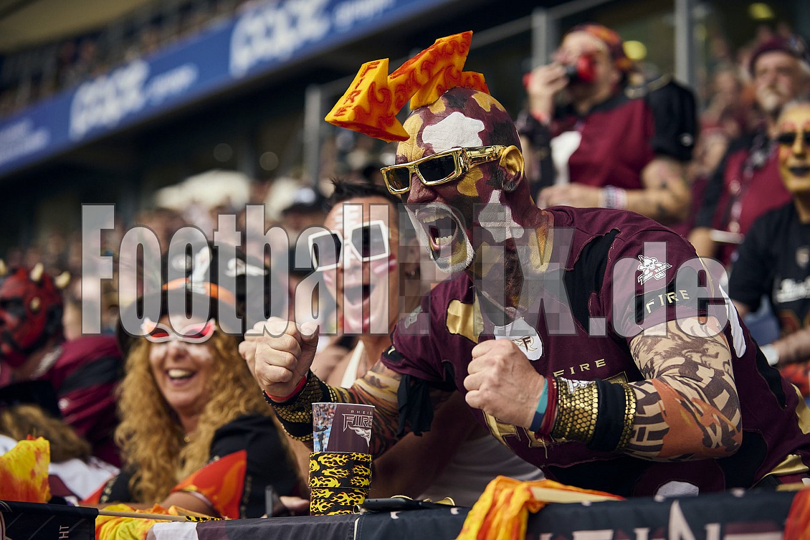 13.Spielwoche der European League of Football (ELF) Season 2024 Berlin Thunder at Rhein Fire am 18.08.2024 im Stadion . Spiel Endstand 14 : 47. Bildnummer: 2024-08-18_0564 - Elf BerlinThunderAtRheinFire