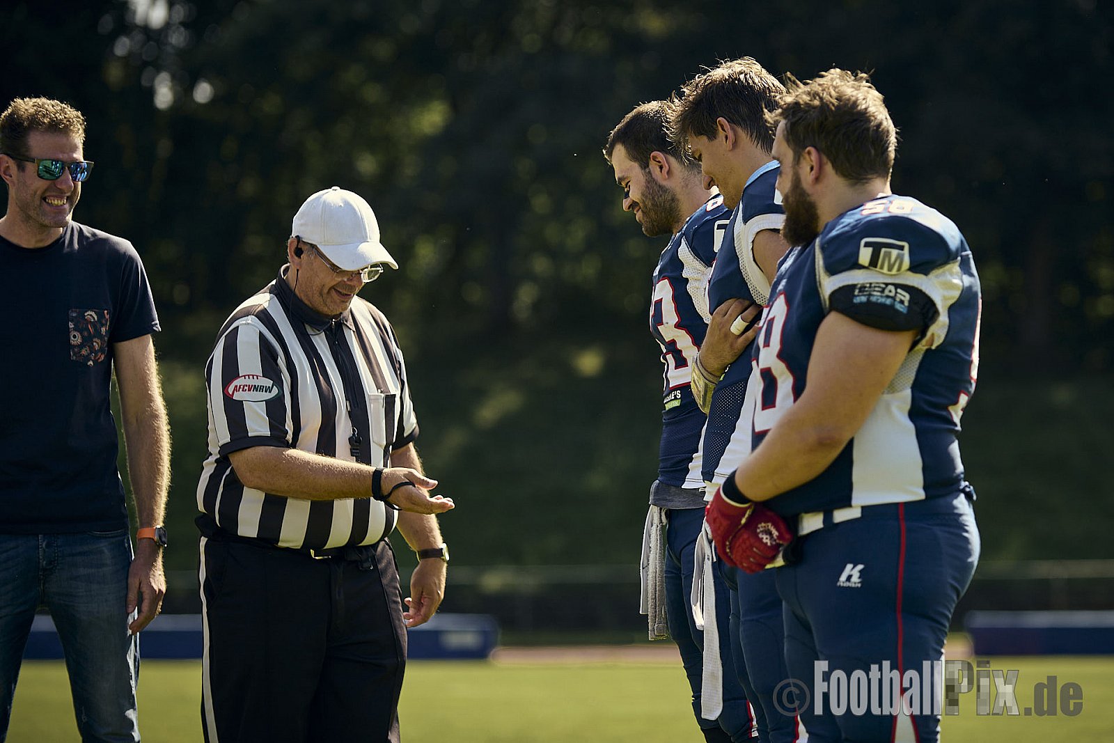 AFCV Verbandsliga NRW Season 2024 Recklinghausen Chargers vs. Siegen Sentinels am 24.08.2024 im Stadion Hohenhorst, Recklinghausen, Punkte Endstand 4 : 7.
[Bildnummer: 2024-08-24_0030] - RecklinghausenChargersVsSiegenSentinels
