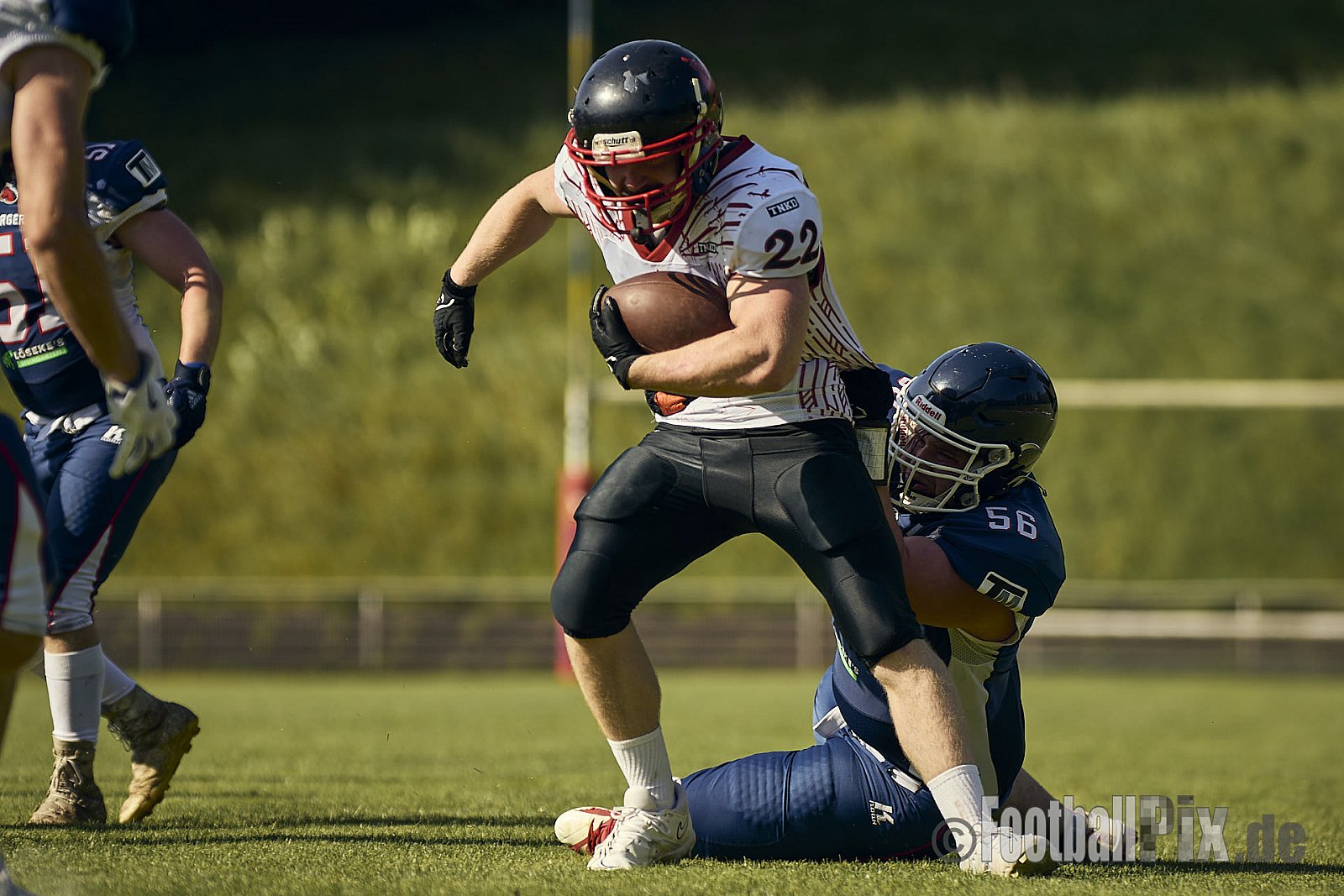 AFCV Verbandsliga NRW Season 2024 Recklinghausen Chargers vs. Siegen Sentinels am 24.08.2024 im Stadion Hohenhorst, Recklinghausen, Punkte Endstand 4 : 7.
[Bildnummer: 2024-08-24_0338] - RecklinghausenChargersVsSiegenSentinels