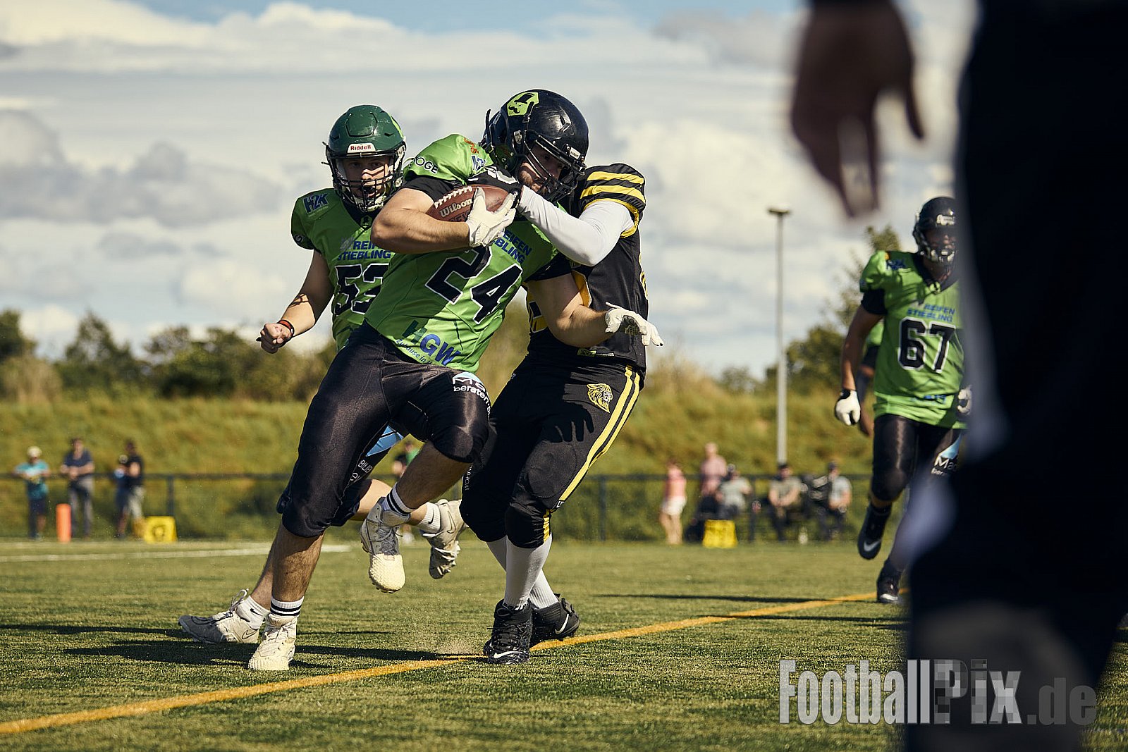AFCV Landesliga NRW Season 2024 Euskirchen Lions vs. Herne Black Barons am 08.09.2024 im Stadion Sportanlage Stotzheim, Gertrudenhof, Stotzheim, 53879 Euskirchen, Punkte Endstand 51 : 0.
[Bildnummer: 2024-09-08_0149] - EuskirchenLionsVsHerneBlackBarons