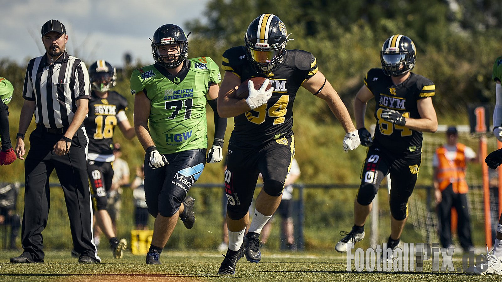 AFCV Landesliga NRW Season 2024 Euskirchen Lions vs. Herne Black Barons am 08.09.2024 im Stadion Sportanlage Stotzheim, Gertrudenhof, Stotzheim, 53879 Euskirchen, Punkte Endstand 51 : 0.
[Bildnummer: 2024-09-08_0219] - EuskirchenLionsVsHerneBlackBarons