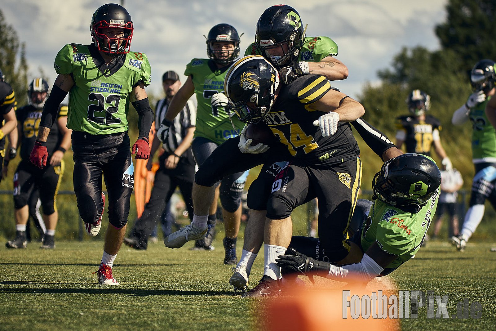 AFCV Landesliga NRW Season 2024 Euskirchen Lions vs. Herne Black Barons am 08.09.2024 im Stadion Sportanlage Stotzheim, Gertrudenhof, Stotzheim, 53879 Euskirchen, Punkte Endstand 51 : 0.
[Bildnummer: 2024-09-08_0222] - EuskirchenLionsVsHerneBlackBarons