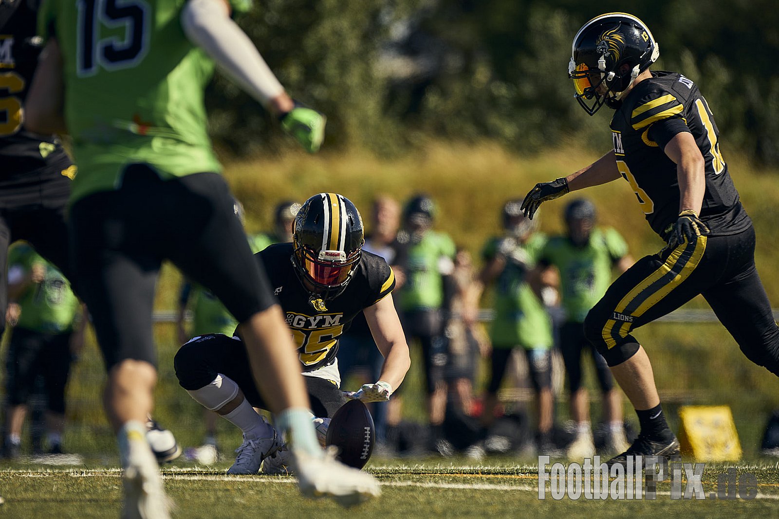 AFCV Landesliga NRW Season 2024 Euskirchen Lions vs. Herne Black Barons am 08.09.2024 im Stadion Sportanlage Stotzheim, Gertrudenhof, Stotzheim, 53879 Euskirchen, Punkte Endstand 51 : 0.
[Bildnummer: 2024-09-08_0259] - EuskirchenLionsVsHerneBlackBarons