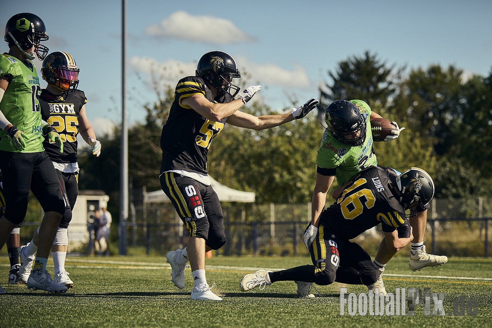 AFCV Landesliga NRW Season 2024 Euskirchen Lions vs. Herne Black Barons am 08.09.2024 im Stadion Sportanlage Stotzheim, Gertrudenhof, Stotzheim, 53879 Euskirchen, Punkte Endstand 51 : 0.
[Bildnummer: 2024-09-08_0296] - EuskirchenLionsVsHerneBlackBarons