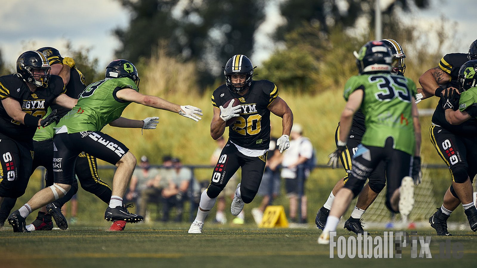 AFCV Landesliga NRW Season 2024 Euskirchen Lions vs. Herne Black Barons am 08.09.2024 im Stadion Sportanlage Stotzheim, Gertrudenhof, Stotzheim, 53879 Euskirchen, Punkte Endstand 51 : 0.
[Bildnummer: 2024-09-08_0441] - EuskirchenLionsVsHerneBlackBarons