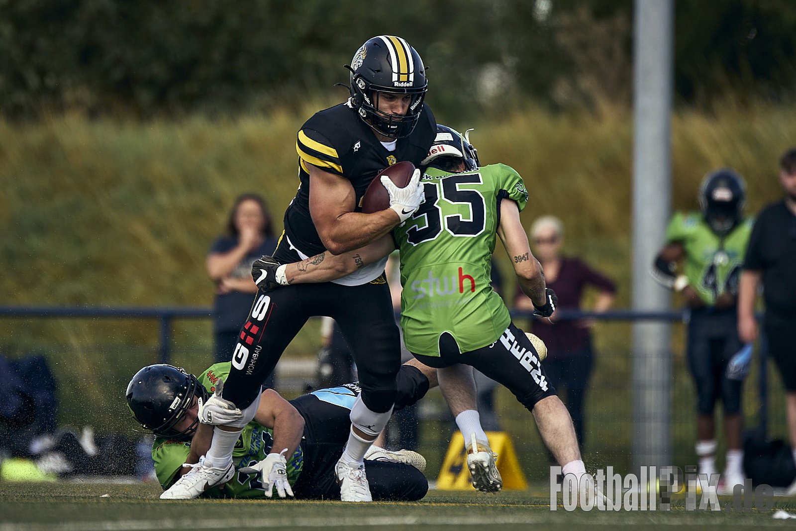 AFCV Landesliga NRW Season 2024 Euskirchen Lions vs. Herne Black Barons am 08.09.2024 im Stadion Sportanlage Stotzheim, Gertrudenhof, Stotzheim, 53879 Euskirchen, Punkte Endstand 51 : 0.
[Bildnummer: 2024-09-08_0472] - EuskirchenLionsVsHerneBlackBarons