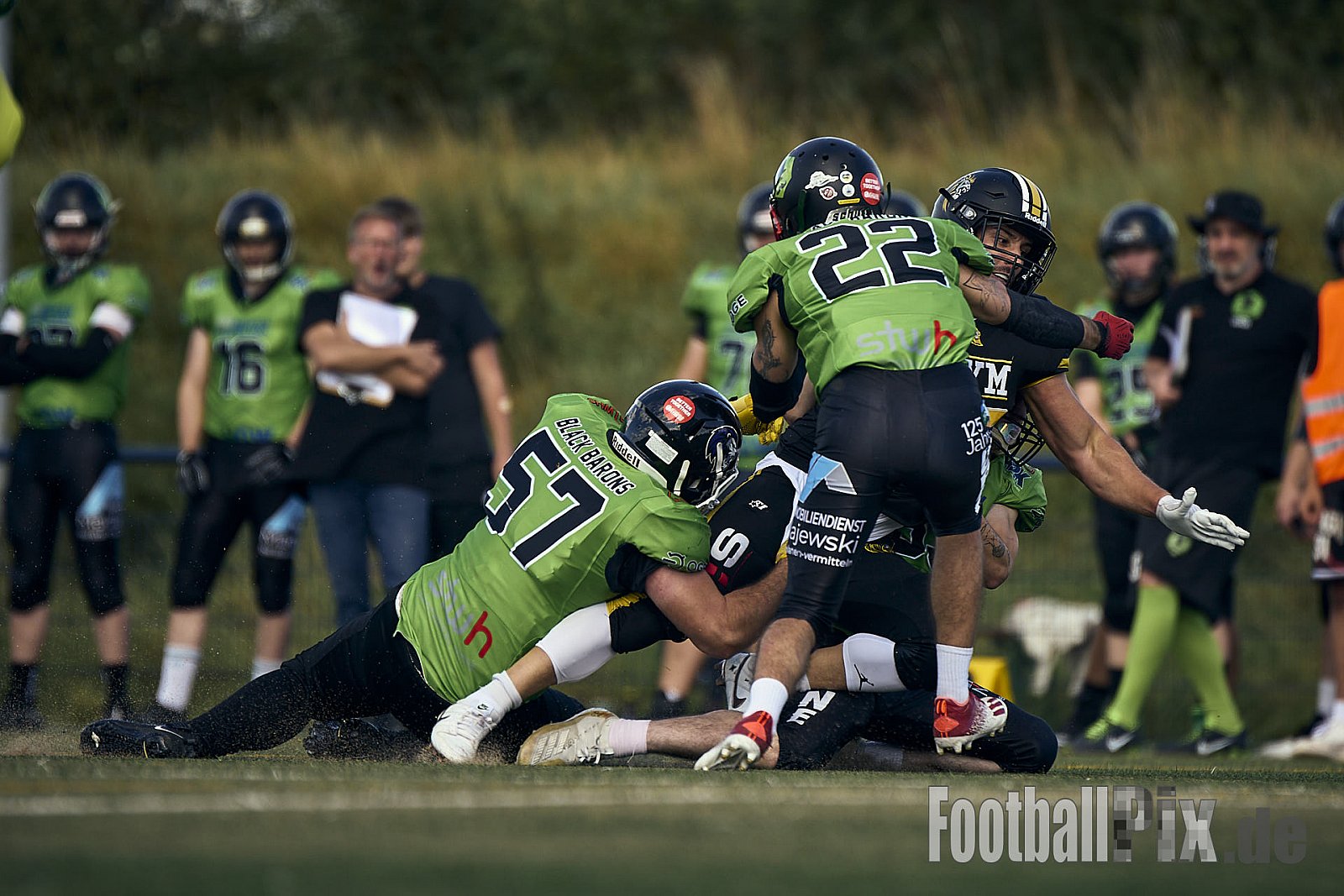 AFCV Landesliga NRW Season 2024 Euskirchen Lions vs. Herne Black Barons am 08.09.2024 im Stadion Sportanlage Stotzheim, Gertrudenhof, Stotzheim, 53879 Euskirchen, Punkte Endstand 51 : 0.
[Bildnummer: 2024-09-08_0482] - EuskirchenLionsVsHerneBlackBarons