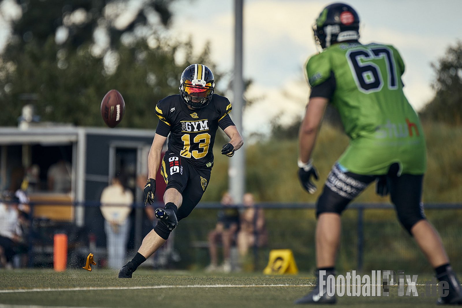 AFCV Landesliga NRW Season 2024 Euskirchen Lions vs. Herne Black Barons am 08.09.2024 im Stadion Sportanlage Stotzheim, Gertrudenhof, Stotzheim, 53879 Euskirchen, Punkte Endstand 51 : 0.
[Bildnummer: 2024-09-08_0599] - EuskirchenLionsVsHerneBlackBarons
