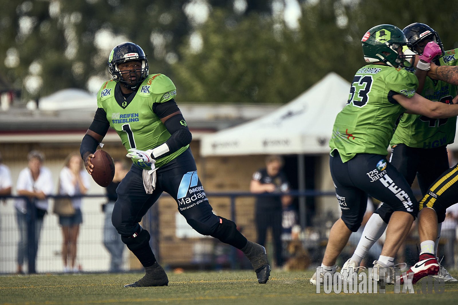 AFCV Landesliga NRW Season 2024 Euskirchen Lions vs. Herne Black Barons am 08.09.2024 im Stadion Sportanlage Stotzheim, Gertrudenhof, Stotzheim, 53879 Euskirchen, Punkte Endstand 51 : 0.
[Bildnummer: 2024-09-08_0677] - EuskirchenLionsVsHerneBlackBarons