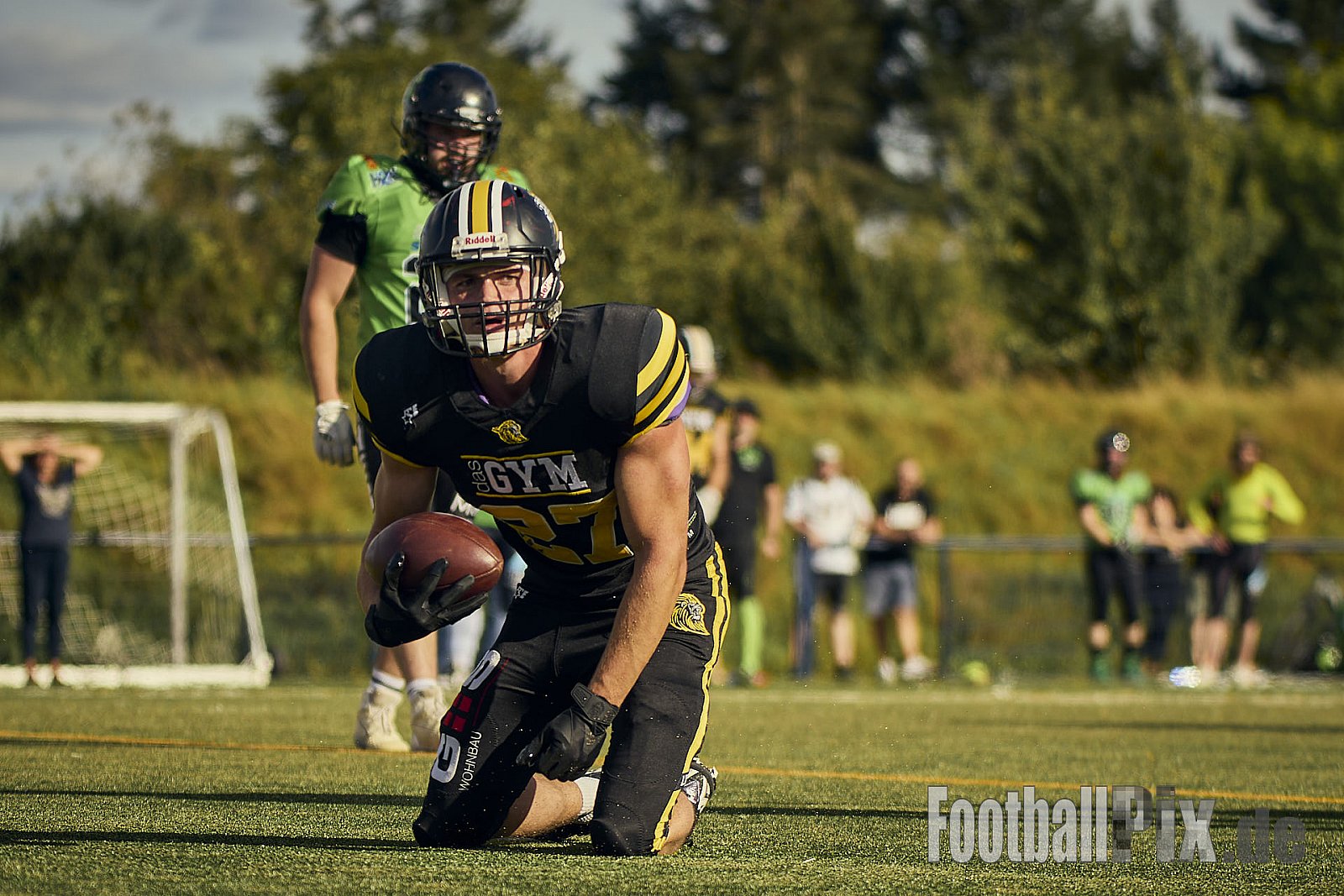 AFCV Landesliga NRW Season 2024 Euskirchen Lions vs. Herne Black Barons am 08.09.2024 im Stadion Sportanlage Stotzheim, Gertrudenhof, Stotzheim, 53879 Euskirchen, Punkte Endstand 51 : 0.
[Bildnummer: 2024-09-08_0772] - EuskirchenLionsVsHerneBlackBarons