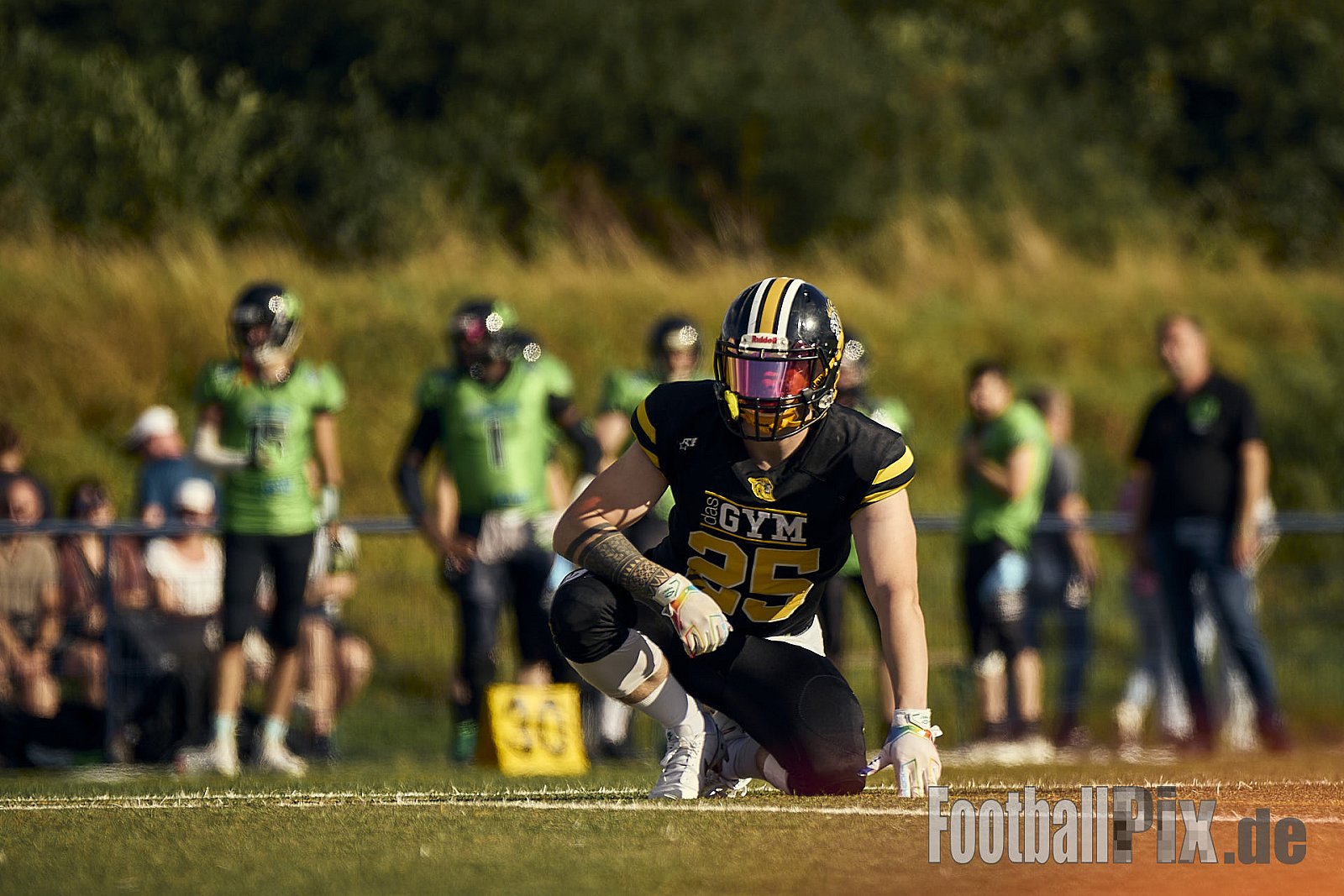 AFCV Landesliga NRW Season 2024 Euskirchen Lions vs. Herne Black Barons am 08.09.2024 im Stadion Sportanlage Stotzheim, Gertrudenhof, Stotzheim, 53879 Euskirchen, Punkte Endstand 51 : 0.
[Bildnummer: 2024-09-08_0786] - EuskirchenLionsVsHerneBlackBarons