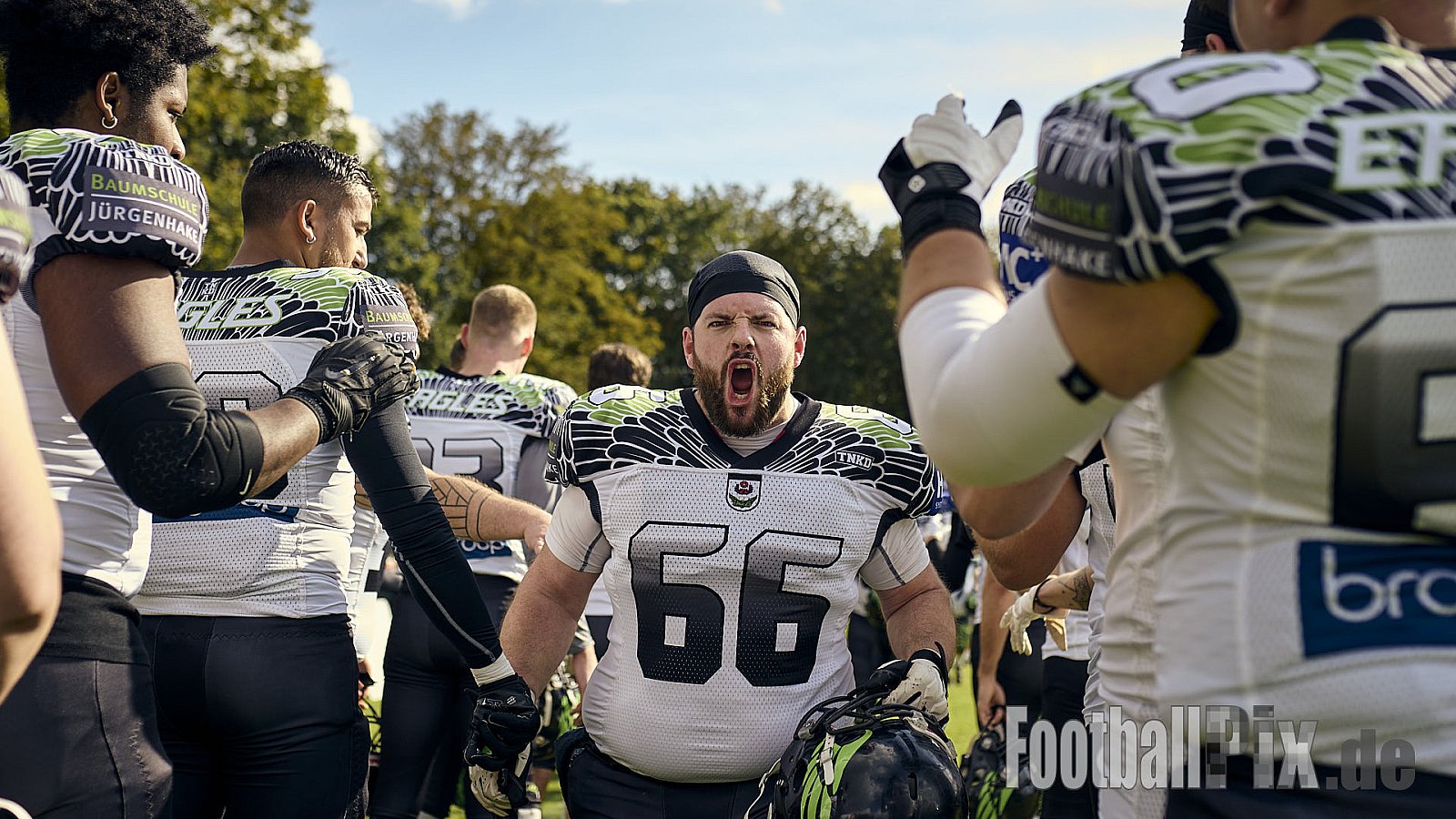 AFCV VL NRW | Rheine Raptors vs. Lippstadt Eagles | 29.09.2024 | Jahnstadion, Schützenstraße, Südesch, Eschendorf, Rheine, Kreis Steinfurt, North Rhine-Westphalia, 48429, Germany | Punkte Endstand 03 : 14 | Bildnummer: 2024-09-29_0056 - RheineRaptorsVsLippstadtEagles