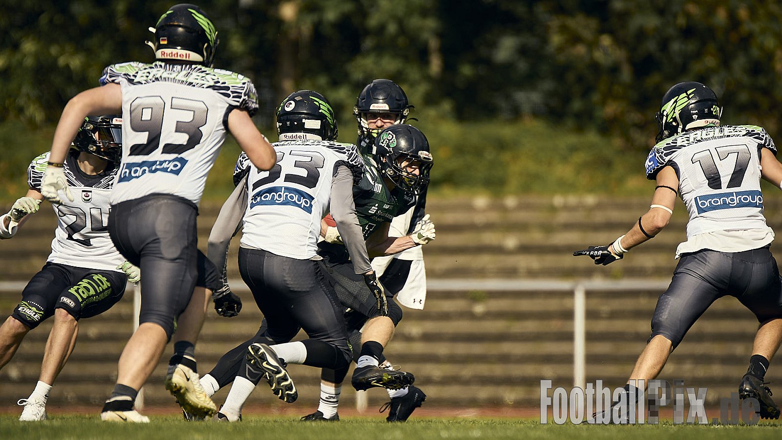 AFCV VL NRW | Rheine Raptors vs. Lippstadt Eagles | 29.09.2024 | Jahnstadion, Schützenstraße, Südesch, Eschendorf, Rheine, Kreis Steinfurt, North Rhine-Westphalia, 48429, Germany | Punkte Endstand 03 : 14 | Bildnummer: 2024-09-29_0139 - RheineRaptorsVsLippstadtEagles