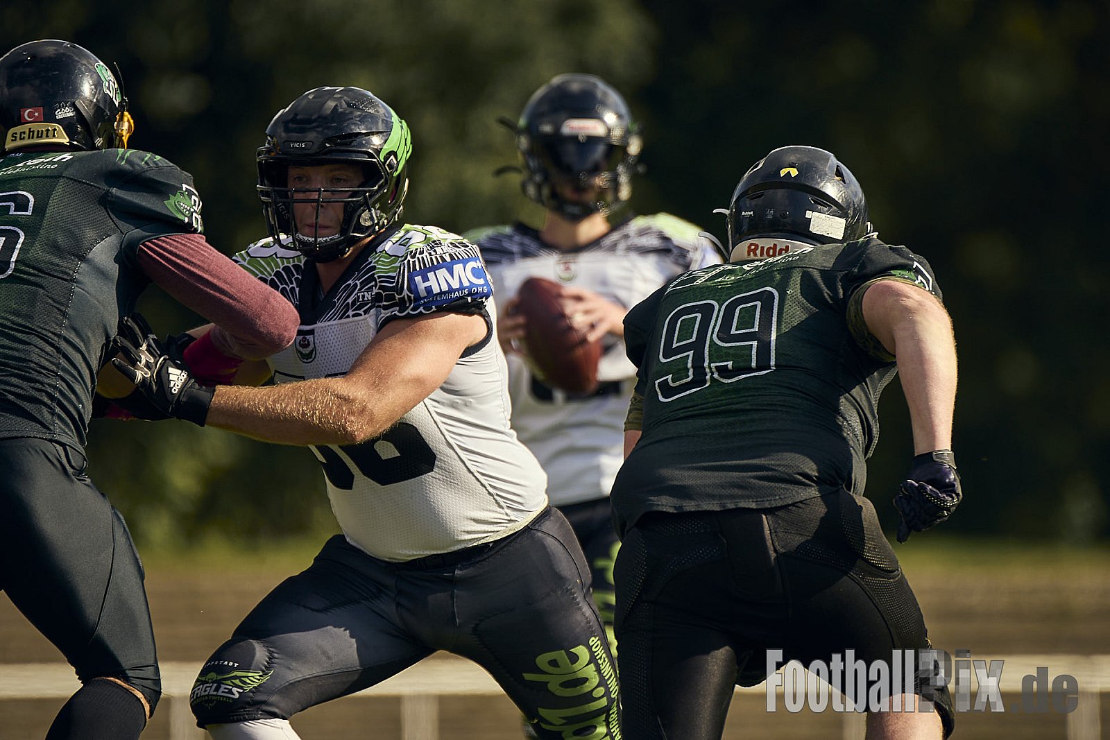 AFCV VL NRW | Rheine Raptors vs. Lippstadt Eagles | 29.09.2024 | Jahnstadion, Schützenstraße, Südesch, Eschendorf, Rheine, Kreis Steinfurt, North Rhine-Westphalia, 48429, Germany | Punkte Endstand 03 : 14 | Bildnummer: 2024-09-29_0219 - RheineRaptorsVsLippstadtEagles