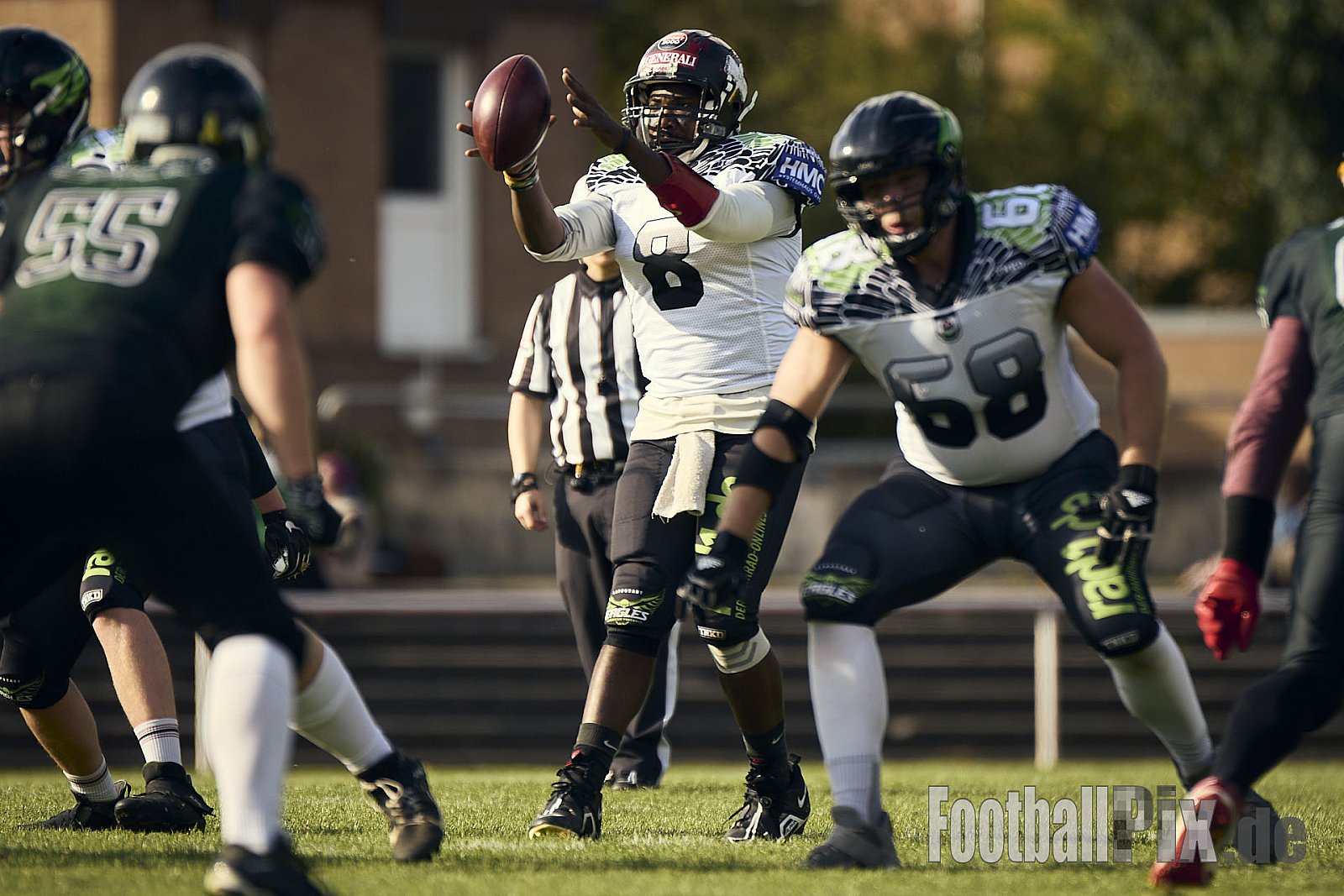 AFCV VL NRW | Rheine Raptors vs. Lippstadt Eagles | 29.09.2024 | Jahnstadion, Schützenstraße, Südesch, Eschendorf, Rheine, Kreis Steinfurt, North Rhine-Westphalia, 48429, Germany | Punkte Endstand 03 : 14 | Bildnummer: 2024-09-29_0319 - RheineRaptorsVsLippstadtEagles