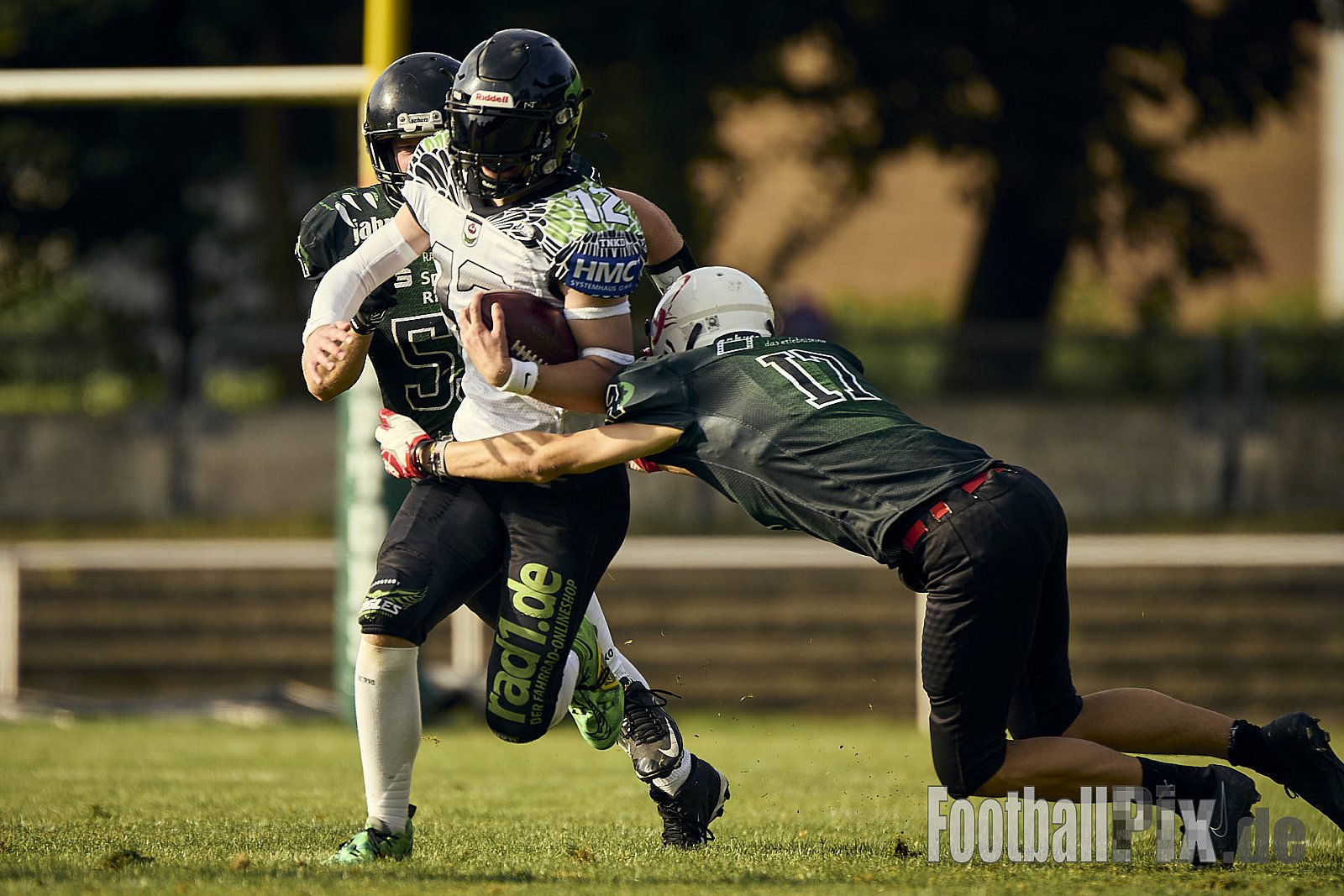 AFCV VL NRW | Rheine Raptors vs. Lippstadt Eagles | 29.09.2024 | Jahnstadion, Schützenstraße, Südesch, Eschendorf, Rheine, Kreis Steinfurt, North Rhine-Westphalia, 48429, Germany | Punkte Endstand 03 : 14 | Bildnummer: 2024-09-29_0404 - RheineRaptorsVsLippstadtEagles