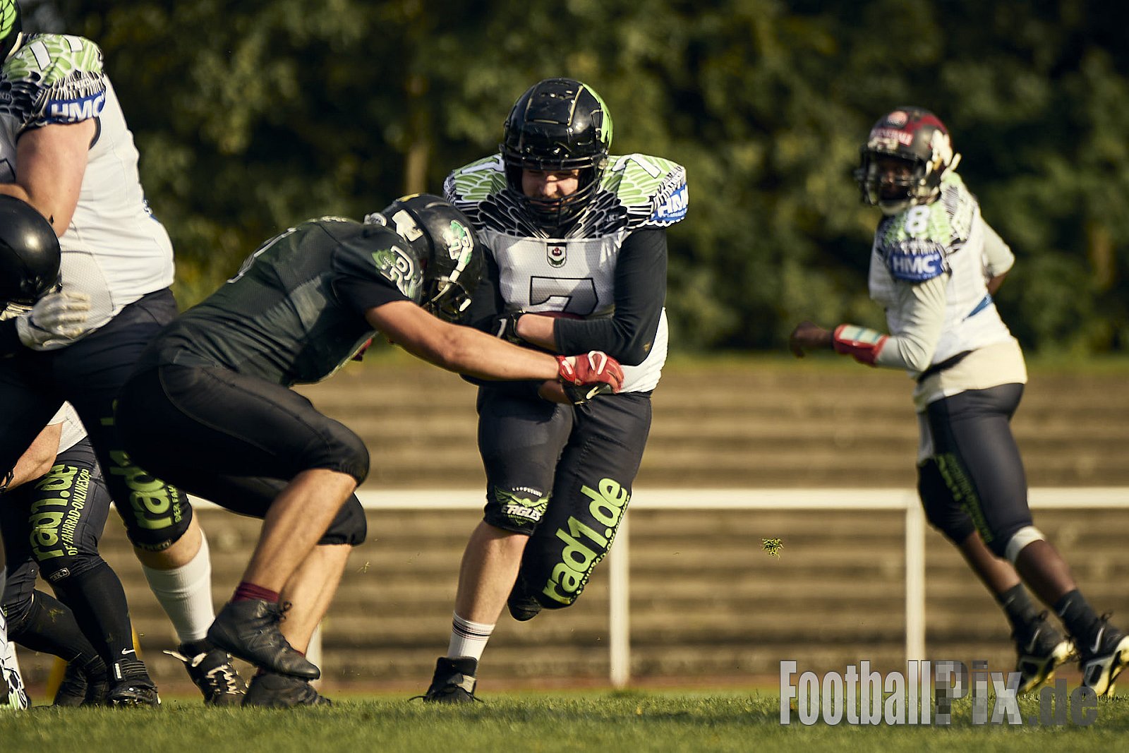 AFCV VL NRW | Rheine Raptors vs. Lippstadt Eagles | 29.09.2024 | Jahnstadion, Schützenstraße, Südesch, Eschendorf, Rheine, Kreis Steinfurt, North Rhine-Westphalia, 48429, Germany | Punkte Endstand 03 : 14 | Bildnummer: 2024-09-29_0473 - RheineRaptorsVsLippstadtEagles