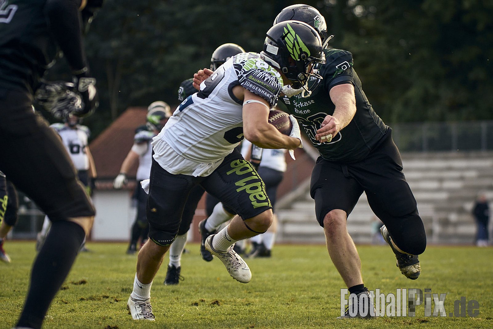 AFCV VL NRW | Rheine Raptors vs. Lippstadt Eagles | 29.09.2024 | Jahnstadion, Schützenstraße, Südesch, Eschendorf, Rheine, Kreis Steinfurt, North Rhine-Westphalia, 48429, Germany | Punkte Endstand 03 : 14 | Bildnummer: 2024-09-29_0527 - RheineRaptorsVsLippstadtEagles