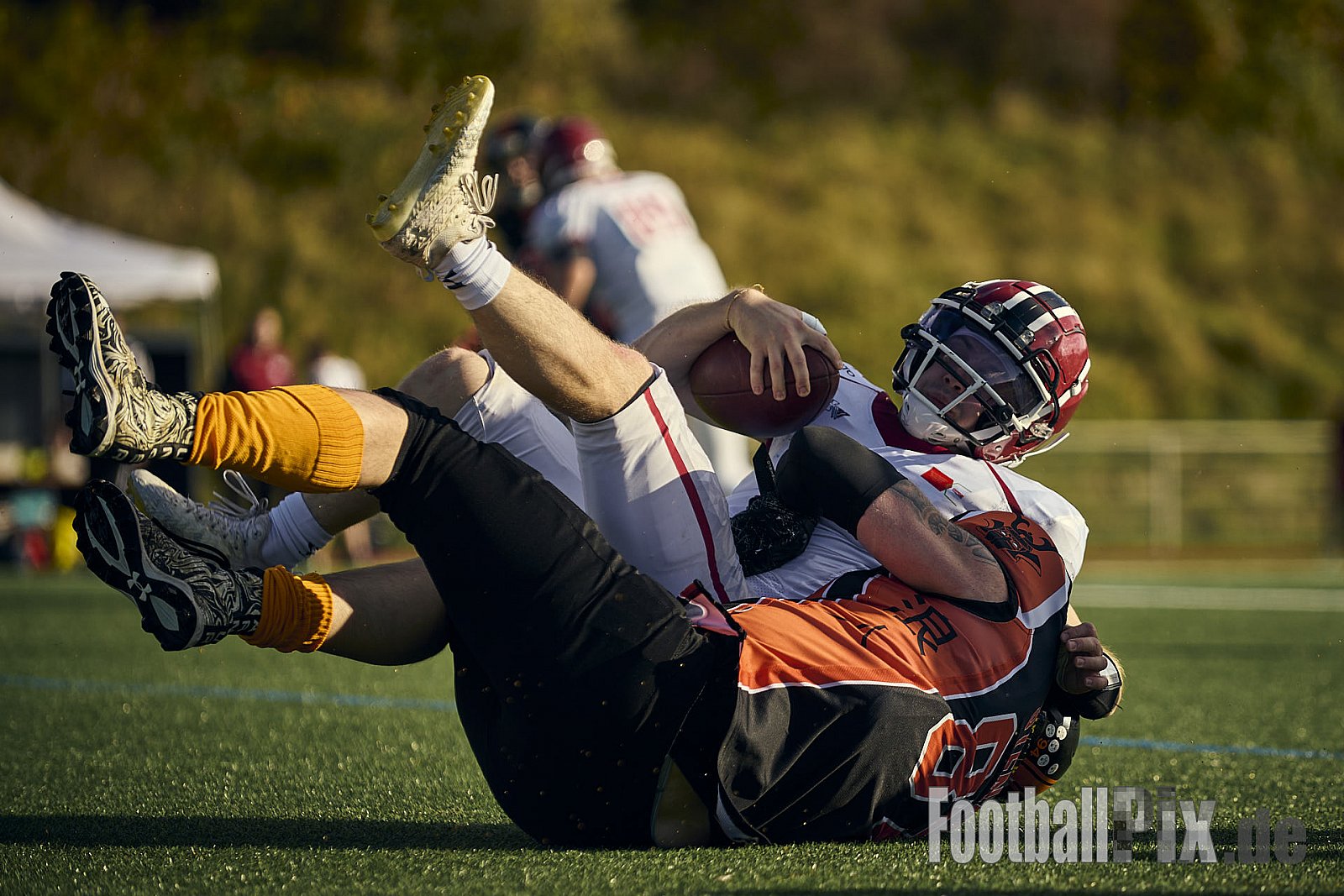 AFCV LL NRW | Cologne Ronin vs. Iserlohn Titans | 19.10.2024 | Bezirkssportanlage Rodenkirchen, Sürther Straße, Michaelshoven, Rodenkirchen, Cologne, North Rhine-Westphalia, 50999, Germany | Punkte Endstand 29 : 42 | Bildnummer: 2024-10-19_0236 - CologneRoninVsIserlohnTitans