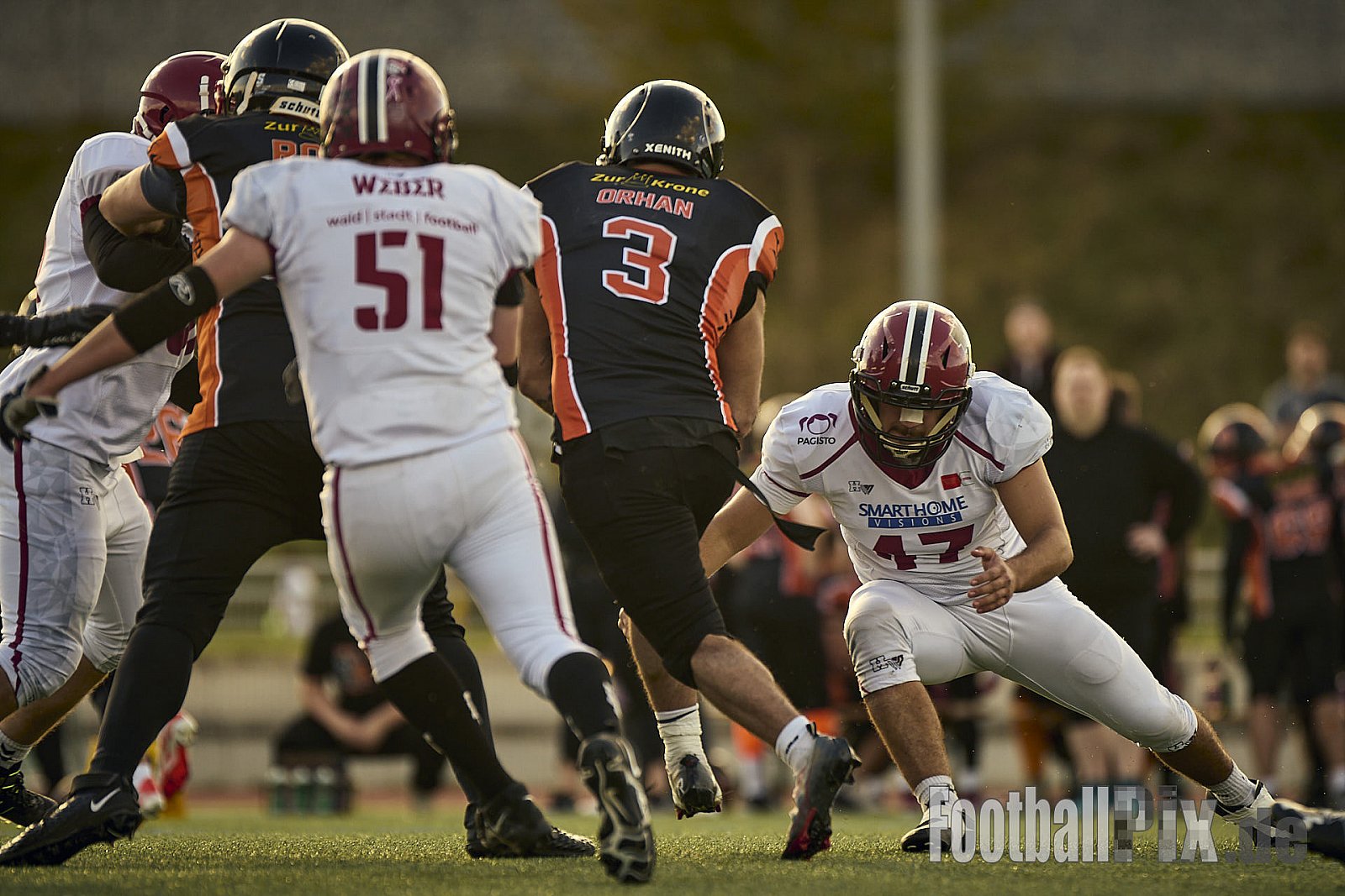AFCV LL NRW | Cologne Ronin vs. Iserlohn Titans | 19.10.2024 | Bezirkssportanlage Rodenkirchen, Sürther Straße, Michaelshoven, Rodenkirchen, Cologne, North Rhine-Westphalia, 50999, Germany | Punkte Endstand 29 : 42 | Bildnummer: 2024-10-19_0472 - CologneRoninVsIserlohnTitans
