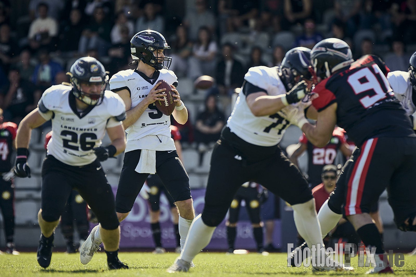 GFL | Merkur Bowl Düsseldorf Panther vs. Langenfeld Longhorns | 26.04.2025 |  | Punkte Endstand 34 : 06 | Bildnummer: 2025-04-26_0144 - MerkurBowlDPantherVsLagenfeldLonghorns