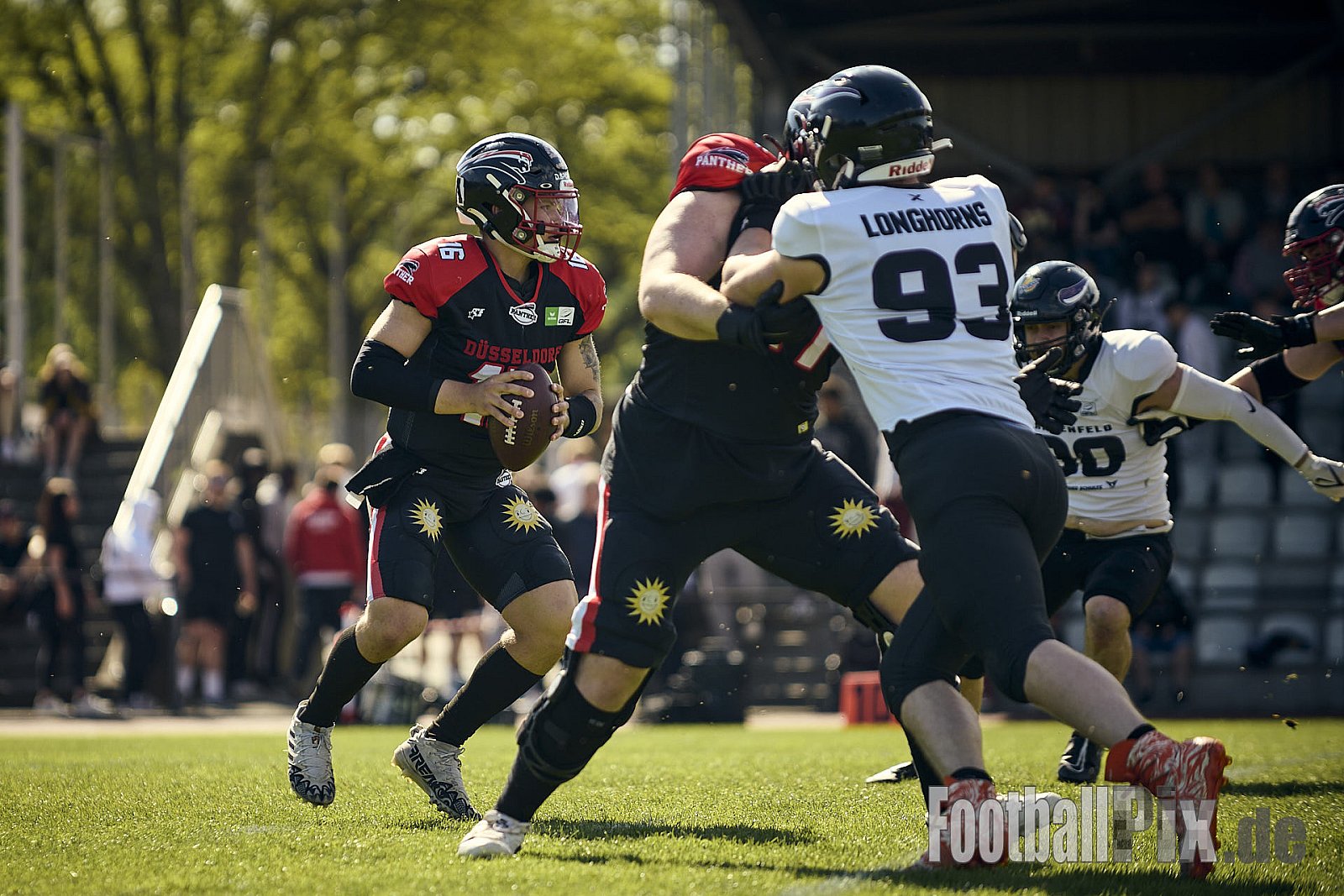GFL | Merkur Bowl Düsseldorf Panther vs. Langenfeld Longhorns | 26.04.2025 |  | Punkte Endstand 34 : 06 | Bildnummer: 2025-04-26_0228 - MerkurBowlDPantherVsLagenfeldLonghorns
