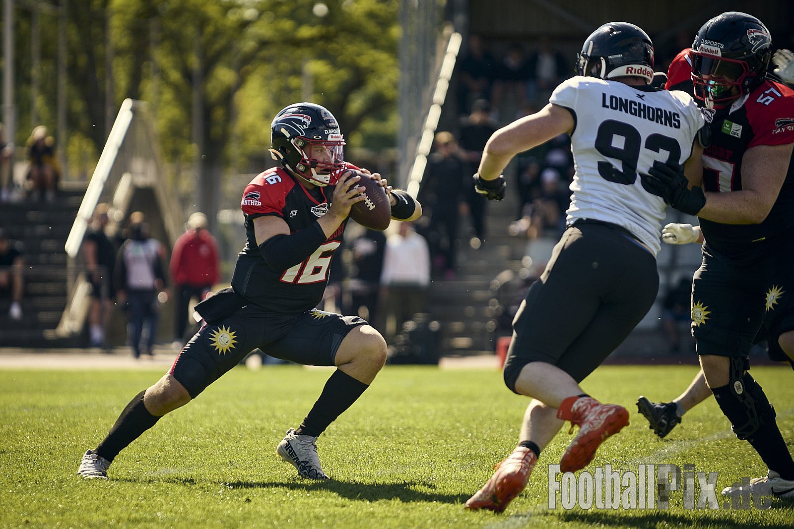 GFL | Merkur Bowl Düsseldorf Panther vs. Langenfeld Longhorns | 26.04.2025 |  | Punkte Endstand 34 : 06 | Bildnummer: 2025-04-26_0245 - MerkurBowlDPantherVsLagenfeldLonghorns