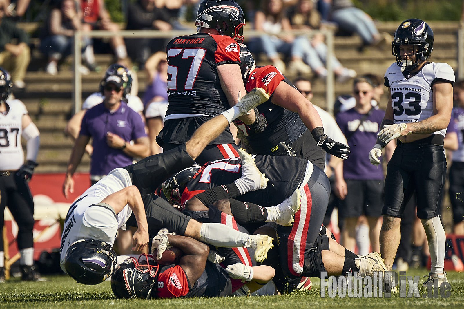 GFL | Merkur Bowl Düsseldorf Panther vs. Langenfeld Longhorns | 26.04.2025 |  | Punkte Endstand 34 : 06 | Bildnummer: 2025-04-26_0285 - MerkurBowlDPantherVsLagenfeldLonghorns