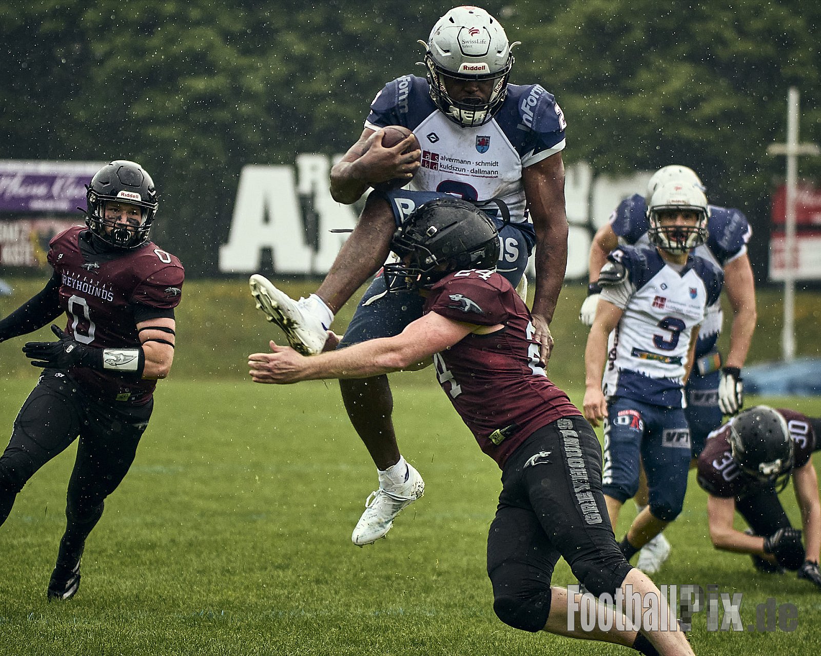 AFCV OL NRW | Remscheid Amboss vs. Wuppertal Greyhounds | 03.05.2025 | Stadion Reinshagen, Remscheid | Punkte Endstand 14 : 07 | Bildnummer: 2025-05-03_0505 - RemscheidAmbossVsWuppertalGreyhounds