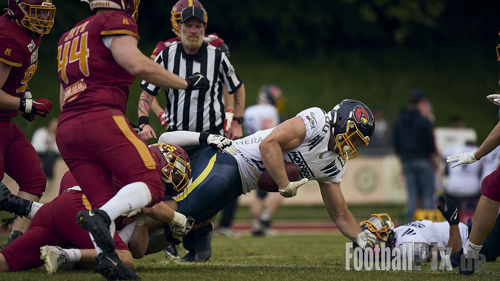AFCV RL NRW | Troisdorf Jets vs. Essen Assindia Cardinals | 17.05.2025 | Aggerstadion, 53840 Troisdorf | Punkte Endstand 19 : 14 | Bildnummer: 2025-05-17_0430 - TroisdorfJetsVsEssenAssindiaCardinals