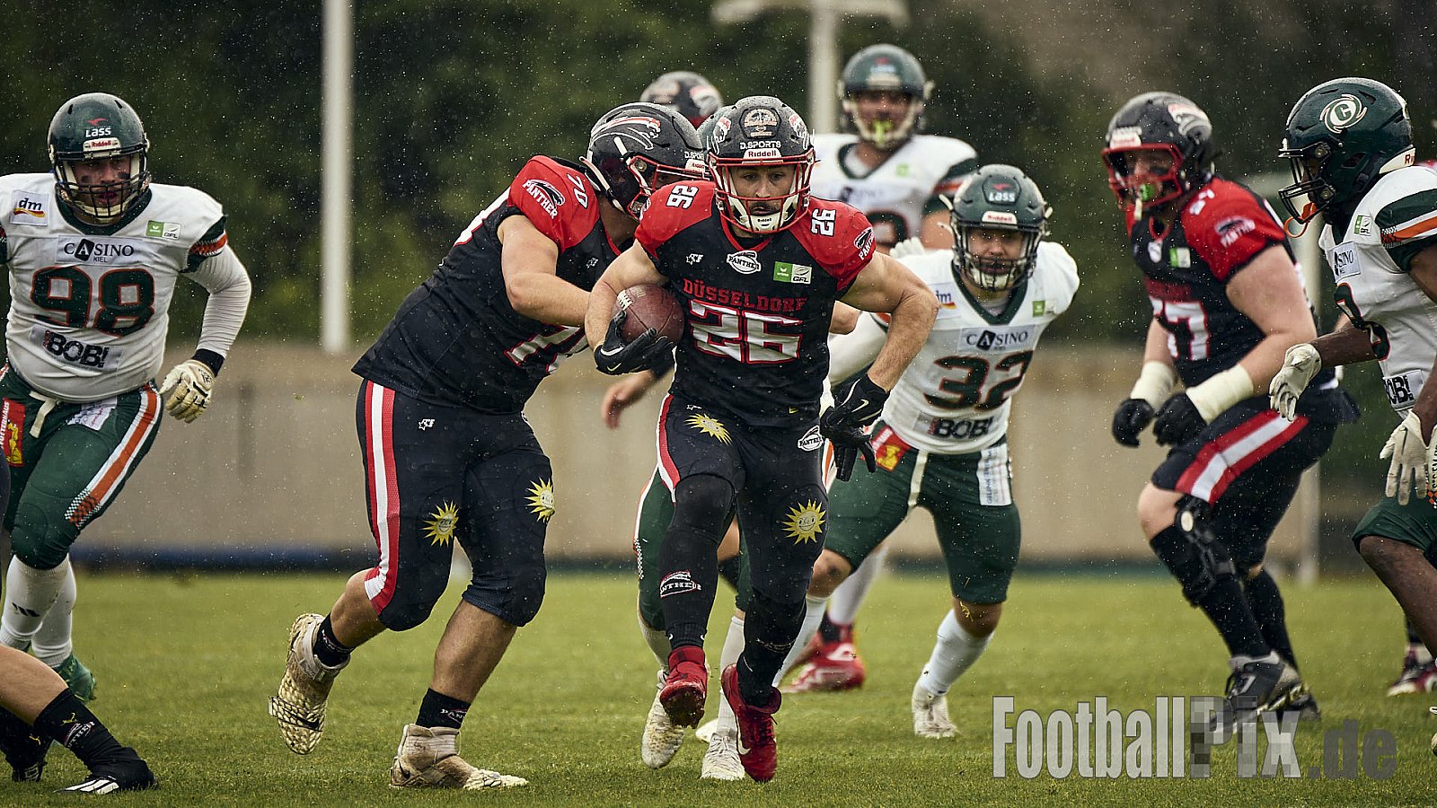 GFL | Düsseldorf Panther vs. Kiel Baltic Hurricanes | 24.05.2025 | Stadion VfL Benrath , 40597 Düsseldorf | Punkte Endstand 14 : 30 | Bildnummer: 2025-05-24_0279 - DPantherVsKielBalticHurricanes