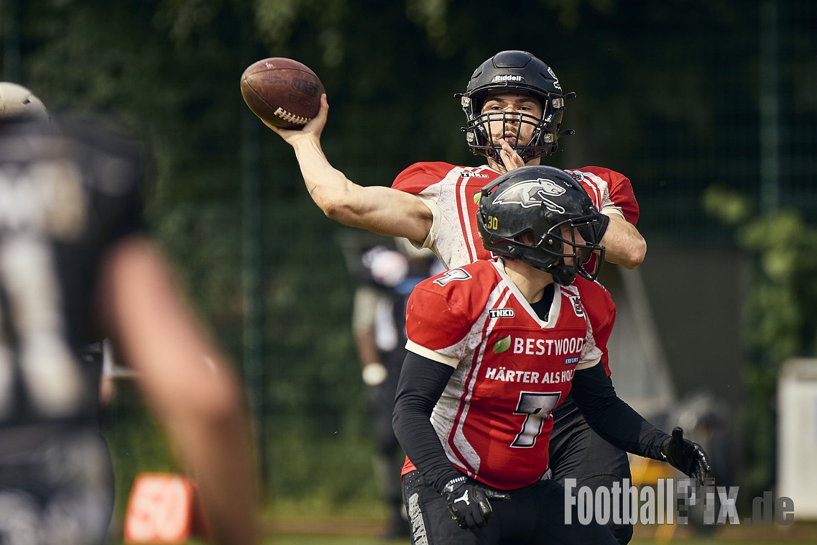 AFCV OL NRW | Wuppertal Greyhoundsr vs. Mönchengladbach Wolfpack | 25.05.2025 | SpA Gelber Sprung, Wuppertal | Punkte Endstand 21 : 08 | Bildnummer: 2025-05-25_0408 - WuppertalGreyhoundsVsMgWolfpack