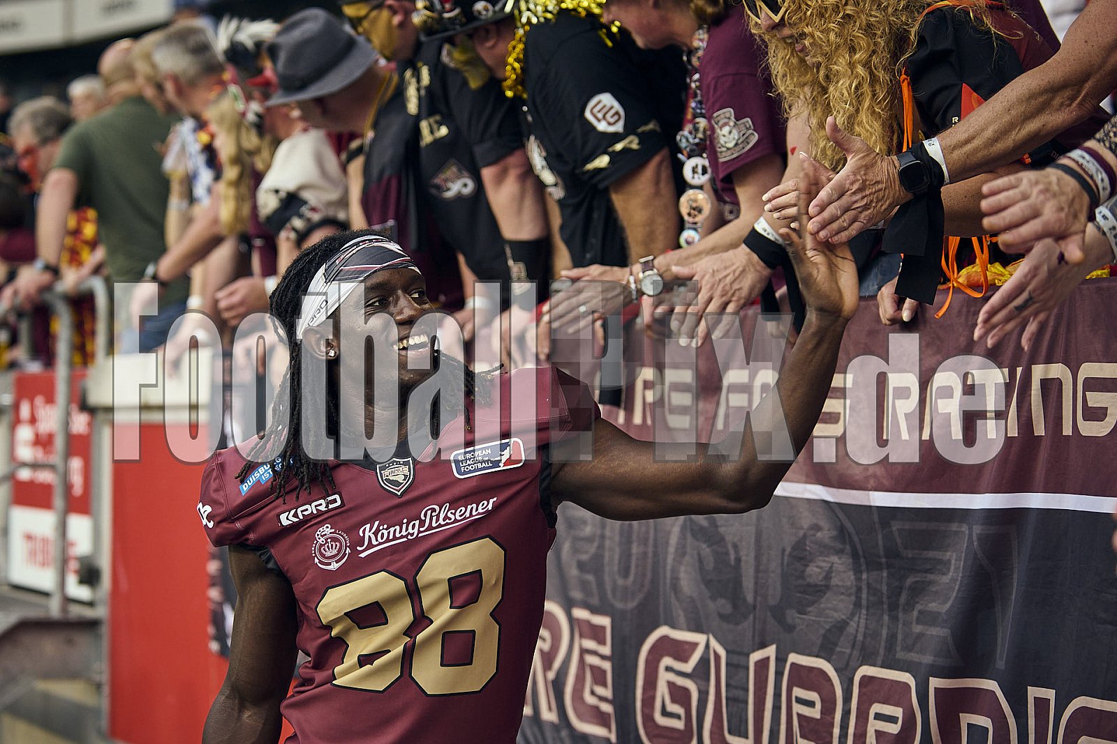 #88 Onuora Joseman, Wide Receiver, Rhein Fire | ELF | Hamburg Sea Devils at Rhein Fire |  Punkte Endstand 0 : 43 | Schauinsland-Reisen-Arena, Duisburg | 14.06.2025 - HamburgSeaDevilsAtRheinFire