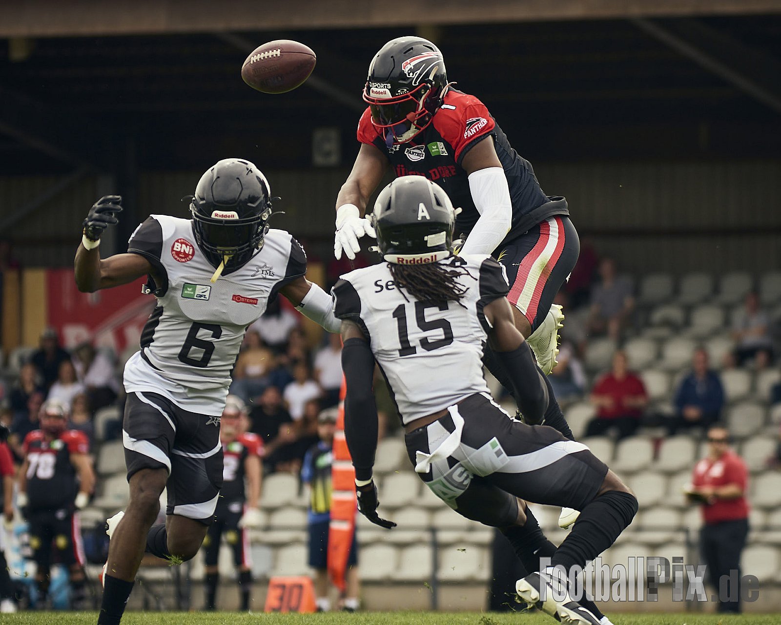 GFL | Düsseldorf Panther vs. Berlin Rebels |  Punkte Endstand 14 : 21 | Stadion Benrath, Dusseldorf | 15.06.2025
Job ID: 2025-06-15_0239 - DPantherVsBerlinRebels