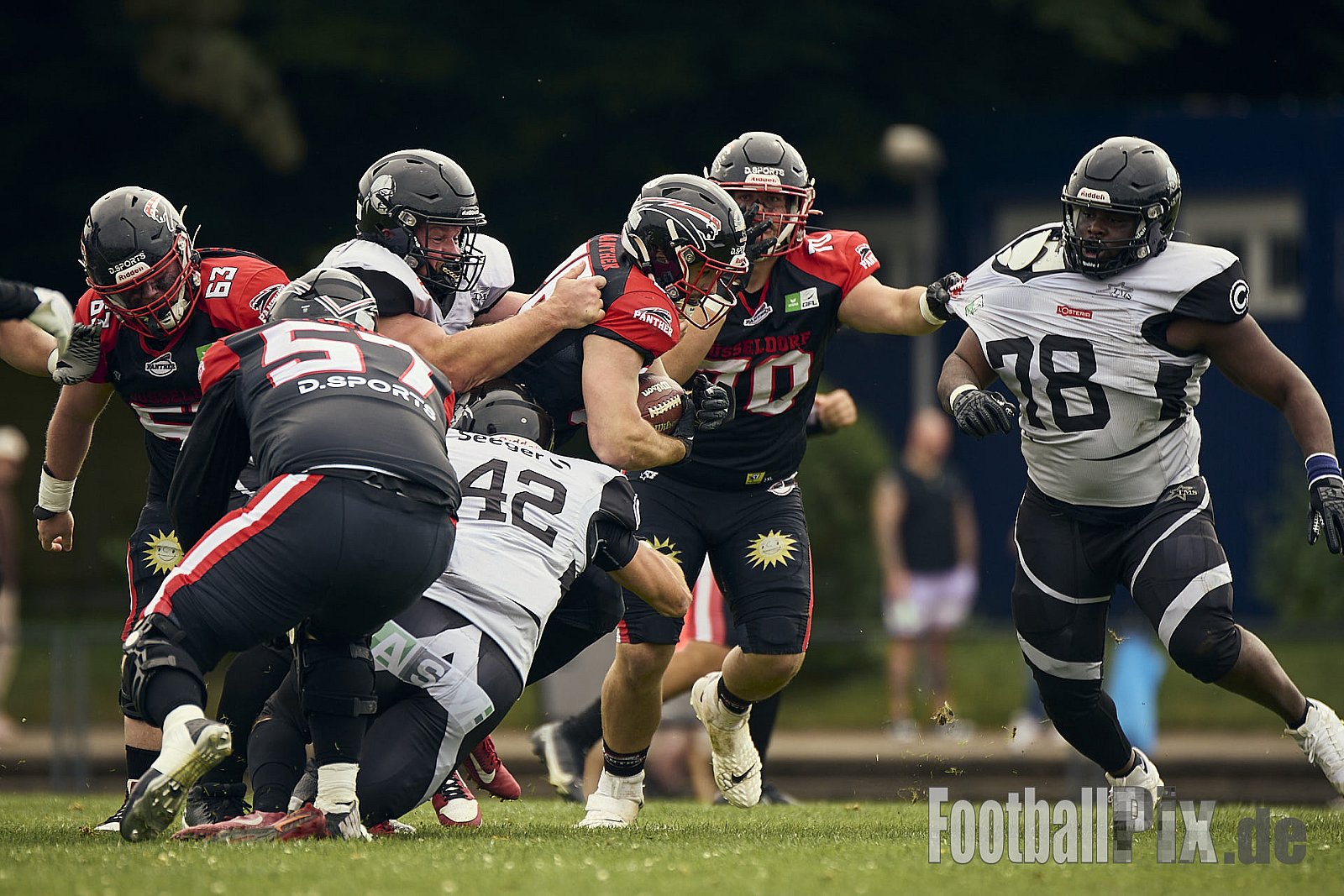 GFL | Düsseldorf Panther vs. Berlin Rebels |  Punkte Endstand 14 : 21 | Stadion Benrath, Dusseldorf | 15.06.2025
Job ID: 2025-06-15_0354 - DPantherVsBerlinRebels
