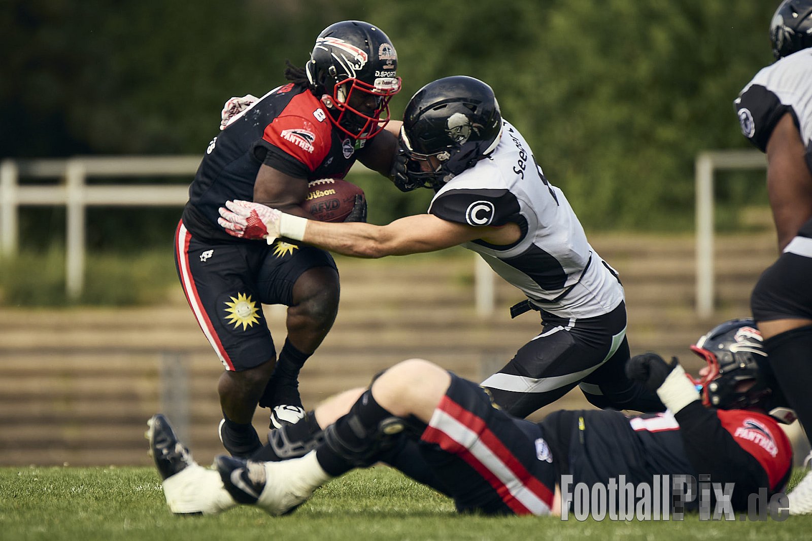 #8 Dean Tanwani, Offense, Düsseldorf Panther | GFL | Düsseldorf Panther vs. Berlin Rebels |  Punkte Endstand 14 : 21 | Stadion Benrath, Dusseldorf | 15.06.2025
Job ID: 2025-06-15_0679 - DPantherVsBerlinRebels