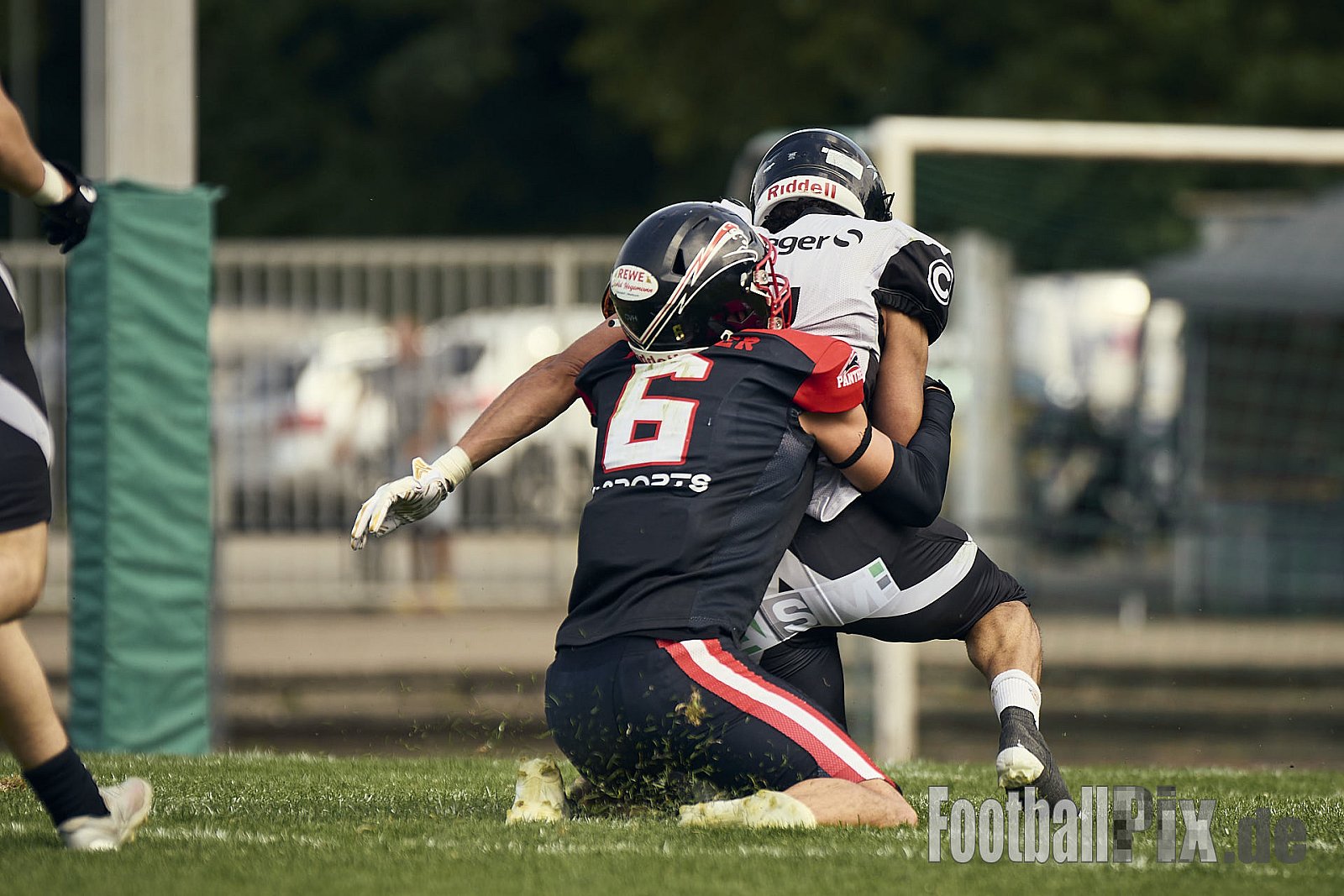 #6 David Krafzig, Defense, Düsseldorf Panther | GFL | Düsseldorf Panther vs. Berlin Rebels |  Punkte Endstand 14 : 21 | Stadion Benrath, Dusseldorf | 15.06.2025
Job ID: 2025-06-15_0776 - DPantherVsBerlinRebels