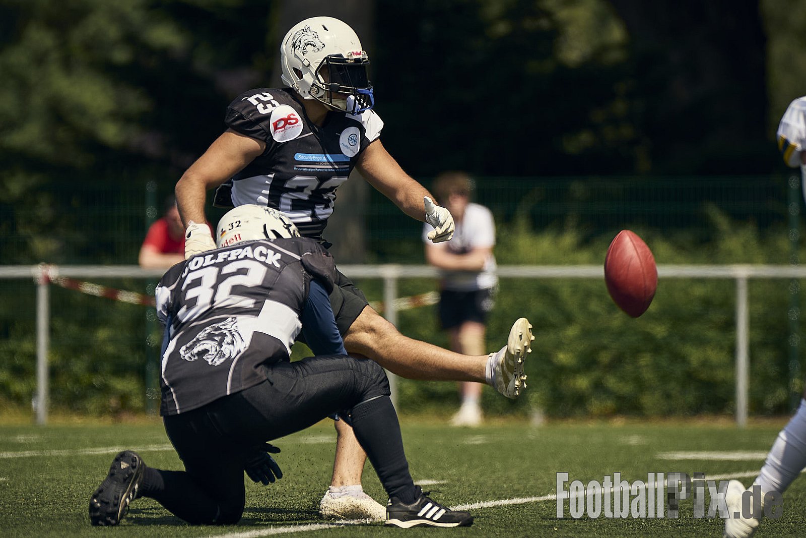 AFCV OL NRW | Dortmund Giants vs. Mönchengladbach Wolfpack |  Punkte Endstand 07 : 33 | Hoeschpark, Dortmund | 21.06.2025 | Job ID: 2025-06-21_0125 - DortmundGiantsVsMgWolfpack