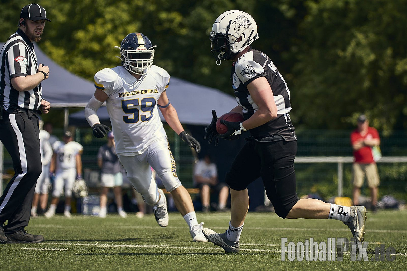 AFCV OL NRW | Dortmund Giants vs. Mönchengladbach Wolfpack |  Punkte Endstand 07 : 33 | Hoeschpark, Dortmund | 21.06.2025 | Job ID: 2025-06-21_0150 - DortmundGiantsVsMgWolfpack