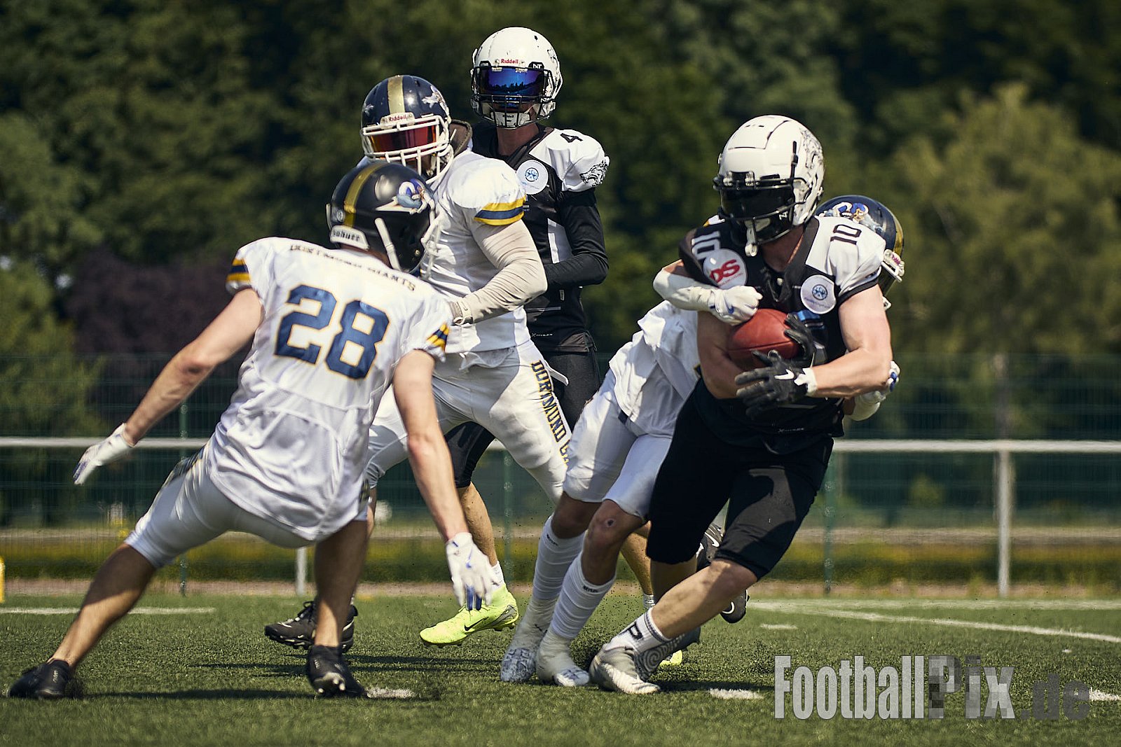 AFCV OL NRW | Dortmund Giants vs. Mönchengladbach Wolfpack |  Punkte Endstand 07 : 33 | Hoeschpark, Dortmund | 21.06.2025 | Job ID: 2025-06-21_0154 - DortmundGiantsVsMgWolfpack