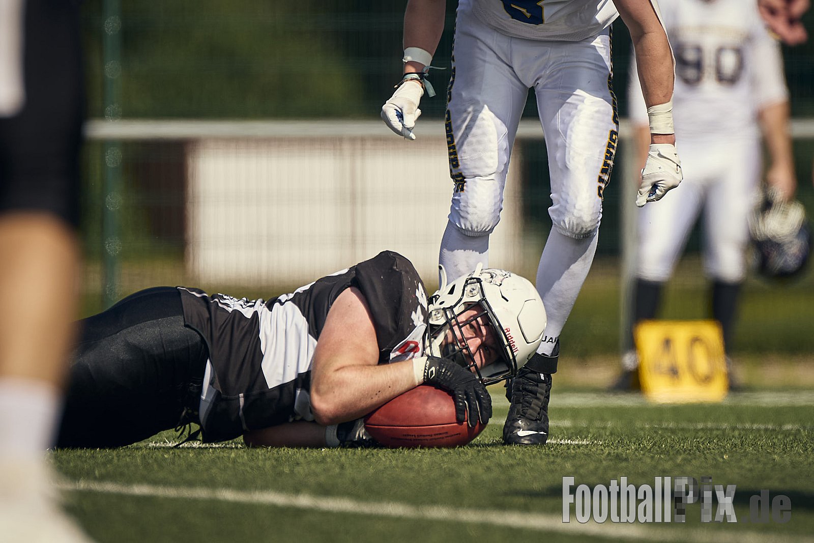 AFCV OL NRW | Dortmund Giants vs. Mönchengladbach Wolfpack |  Punkte Endstand 07 : 33 | Hoeschpark, Dortmund | 21.06.2025 | Job ID: 2025-06-21_0341 - DortmundGiantsVsMgWolfpack