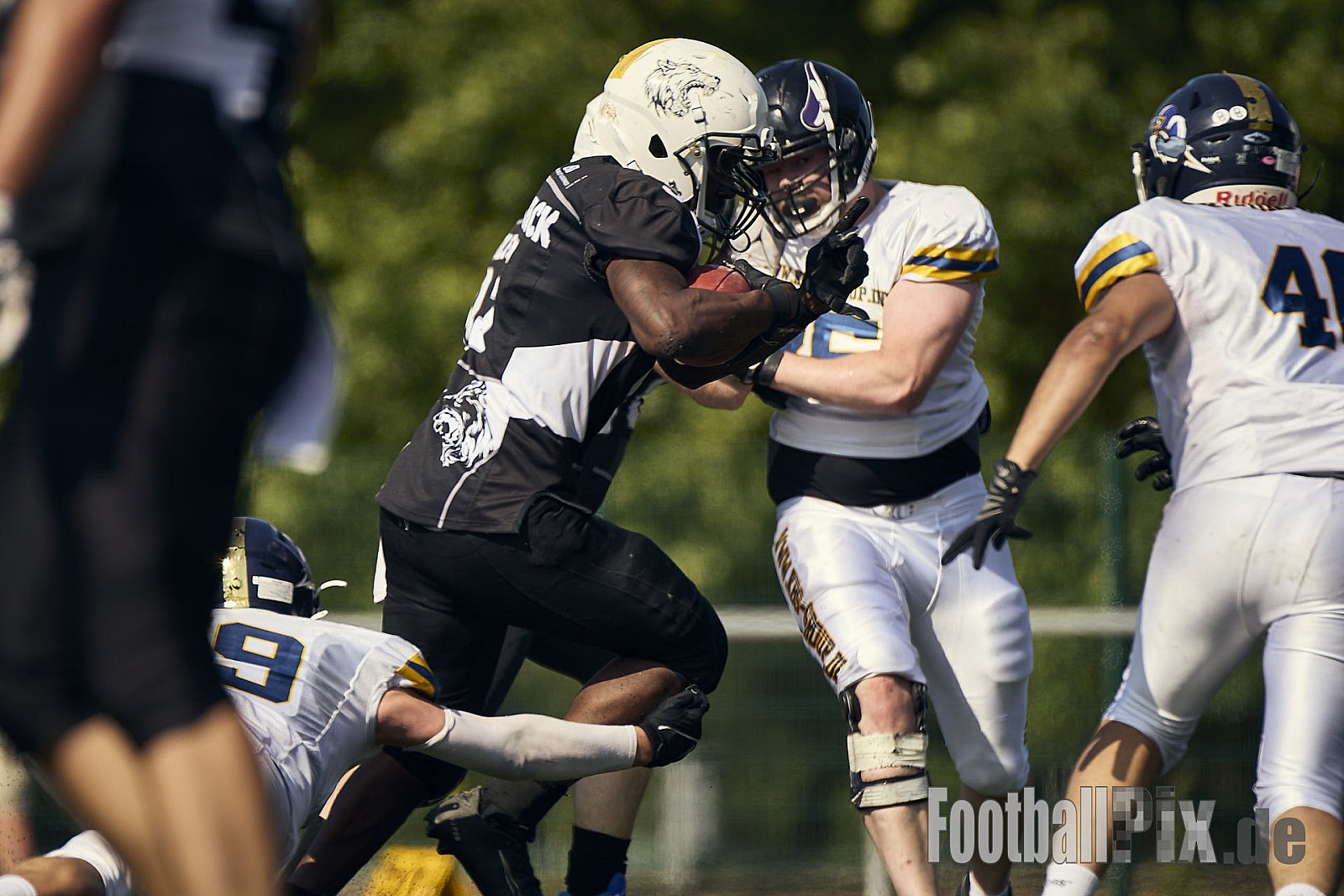 AFCV OL NRW | Dortmund Giants vs. Mönchengladbach Wolfpack |  Punkte Endstand 07 : 33 | Hoeschpark, Dortmund | 21.06.2025 | Job ID: 2025-06-21_0435 - DortmundGiantsVsMgWolfpack