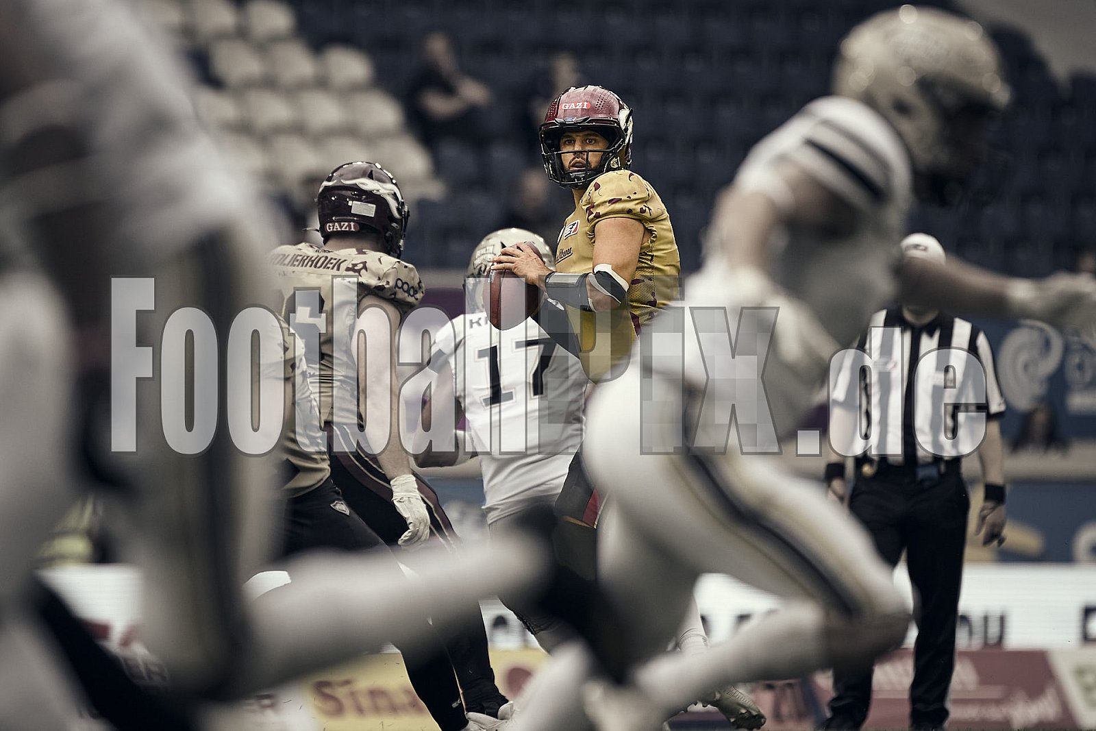 #1 Chad Jeffries, Quarterback, Rhein Fire | ELF | Berlin Thunder at Rhein Fire |  Punkte Endstand 07 : 69 | Schauinsland-Reisen-Arena, Duisburg | 27.07.2025 - BerlinThunderAtRheinFire