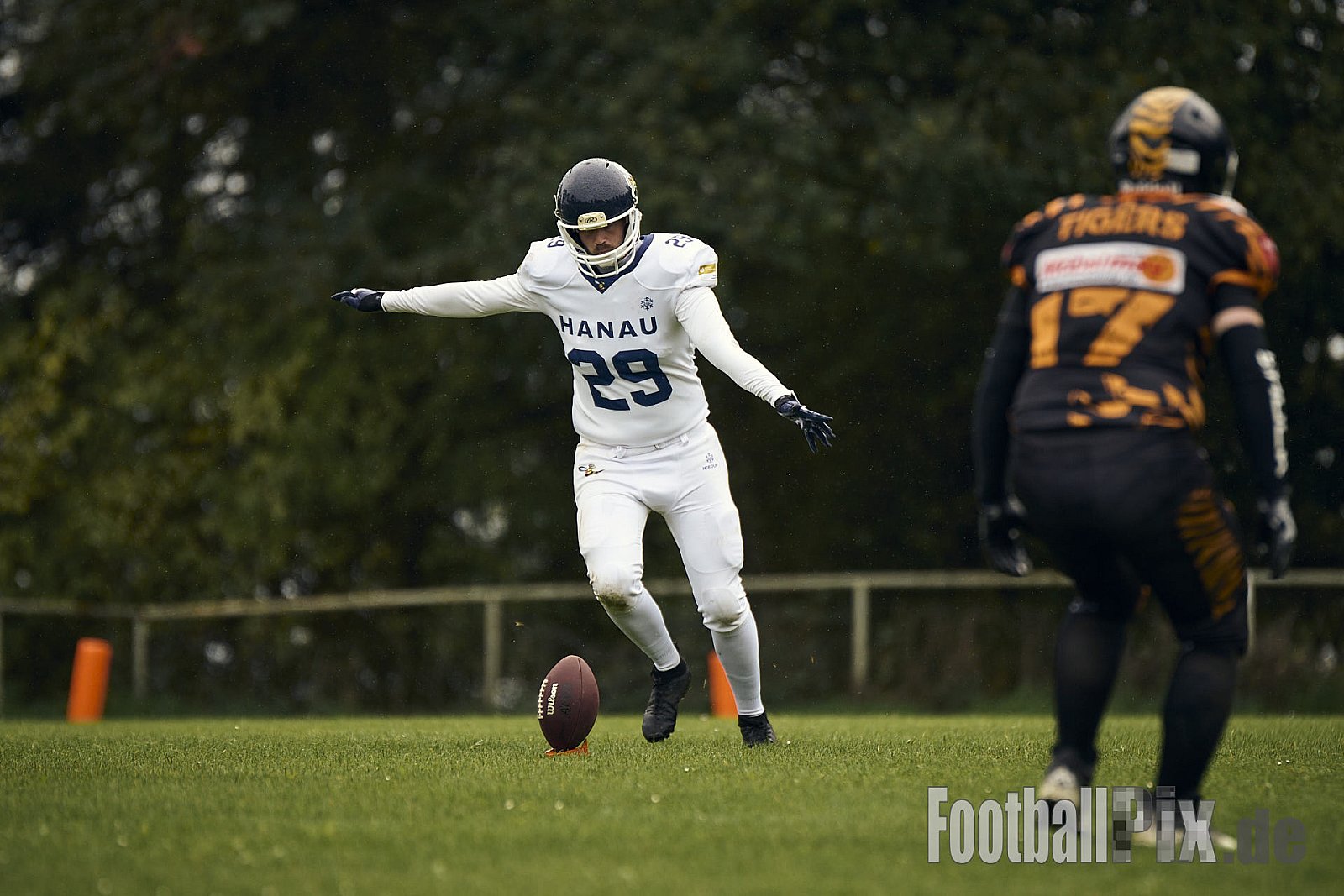 AFCV RLP Bezirksliga Mitte | Mosel Valley Tigers vs. Hanau Hornets |  Punkte Endstand 09 : 68 | Sportplatz Leienkaul, Laubach | 21.09.2025 | Job ID: 2025-09-21_0759 - MoselValleyTigersVsHanauHornets